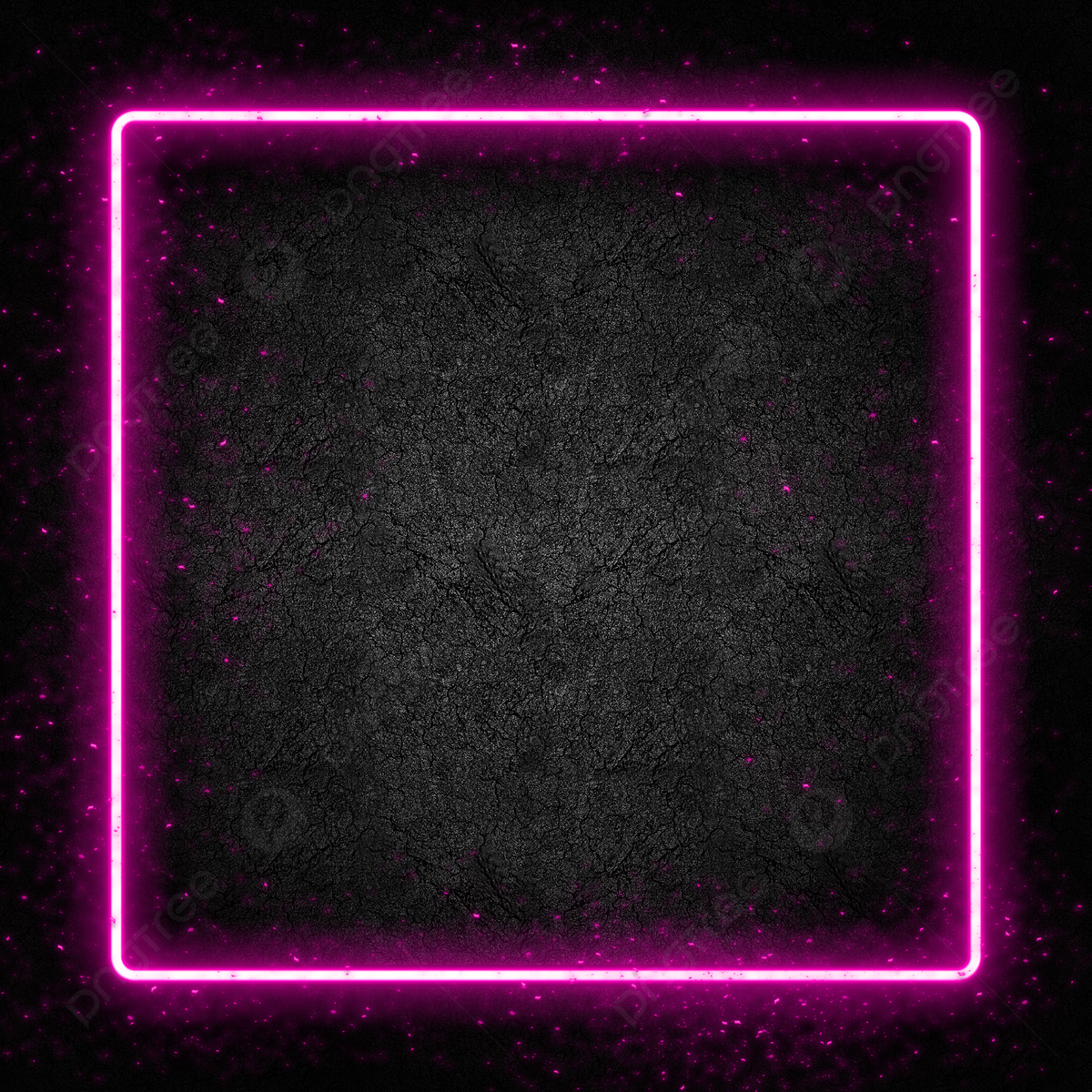 Abstract Pink Neon Frame With Light Glittering On Dark Wall Background, Neon Frame, Neon Wall, Neon Background Image And Wallpaper for Free Download
