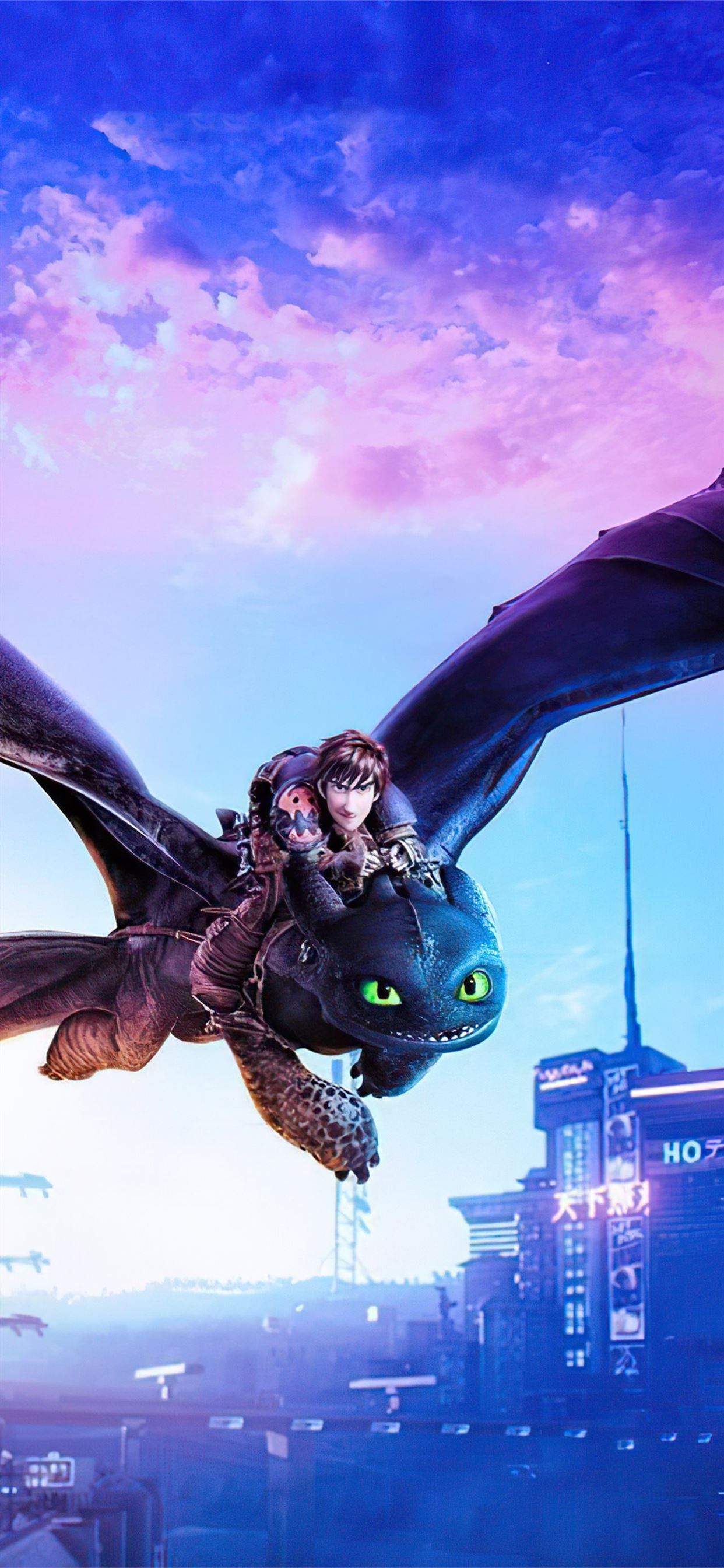 toothless and hiccup flight 4k iPhone 11 Wallpaper Free Download