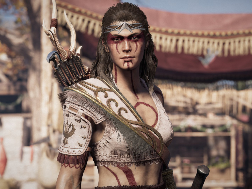 Download wallpaper Greece, girl, assassins creed, Cassandra, Kassandra, greece, warrior, Assassin's creed, Amazon, odyssey, Odyssey, Assassins Creed Odyssey, section games in resolution 1024x768