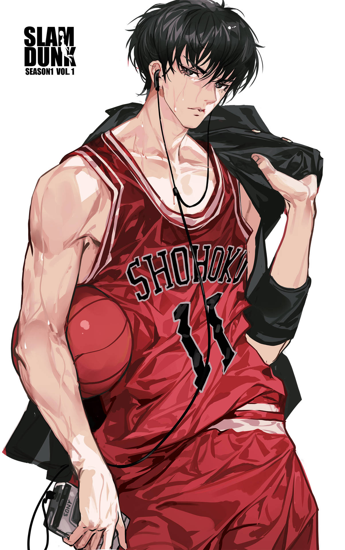 Download Slam Dunk Rukawa Portrait Wallpaper
