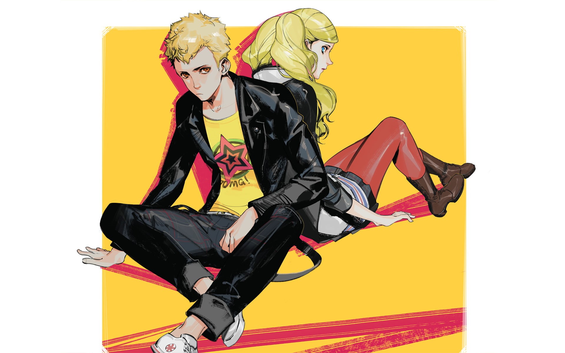 Wallpaper / Persona 5, 1080P, Persona, Ann Takamaki, Ryuji Sakamoto free download
