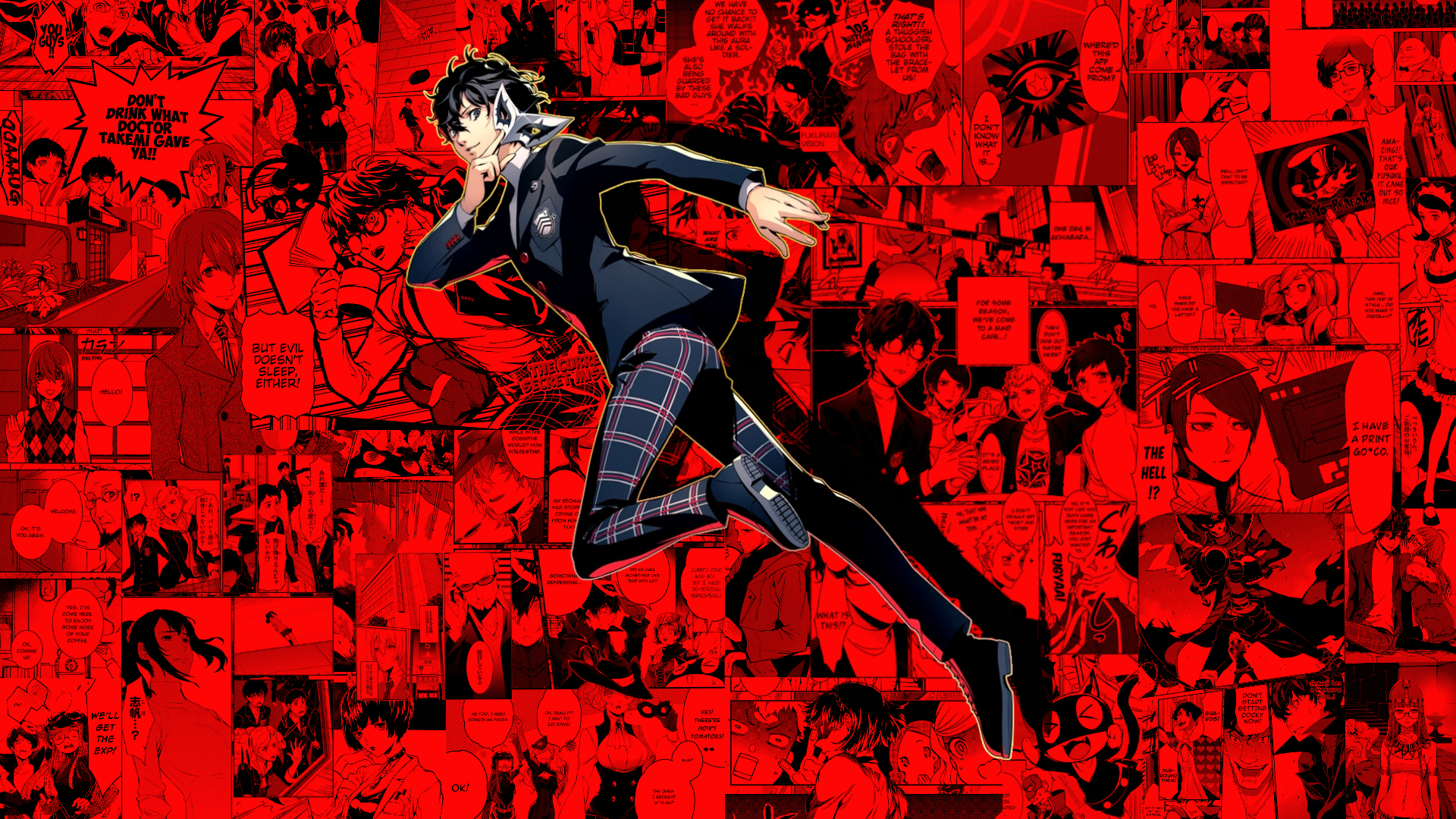 Persona 5, Picture In Picture, Anime Boys, Ryuji Sakamoto Gallery HD Wallpaper