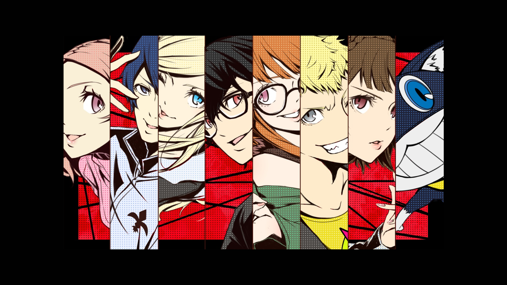 Wallpaper, video games, Persona series, Persona 5, Okumura Haru, Anne Takamaki, Protagonist Persona 5, Sakura Futaba, Ryuji Sakamoto, Makoto Niijima, morgana 1920x1080
