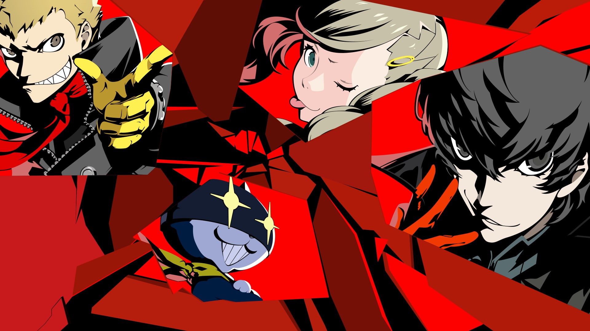 Wallpaper / 1080P, Persona, Ryuji Sakamoto, Morgana (Persona), Ann Takamaki, Persona 5, Akira Kurusu free download