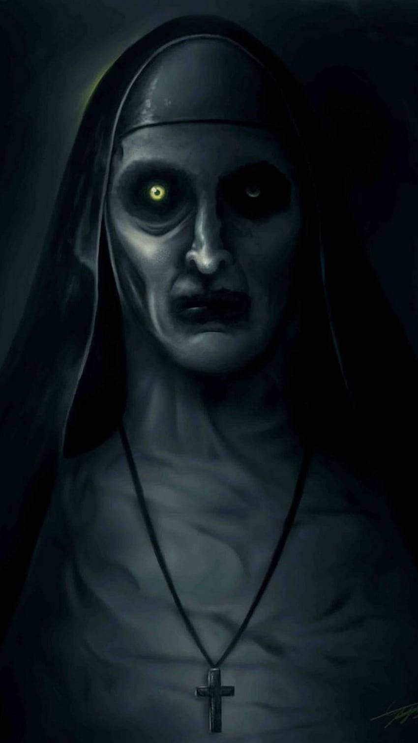 Download Tenebrous 3D Horror Nun Illustration Wallpaper