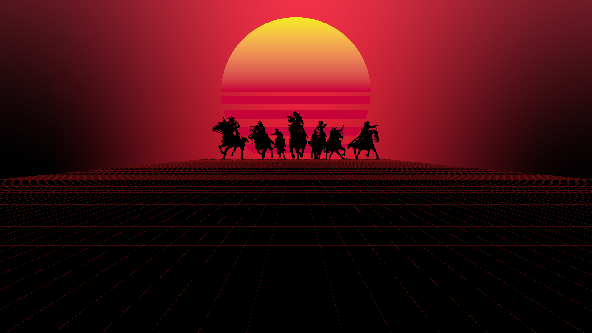 Red Dead Redemption Synthwave Wallpaper