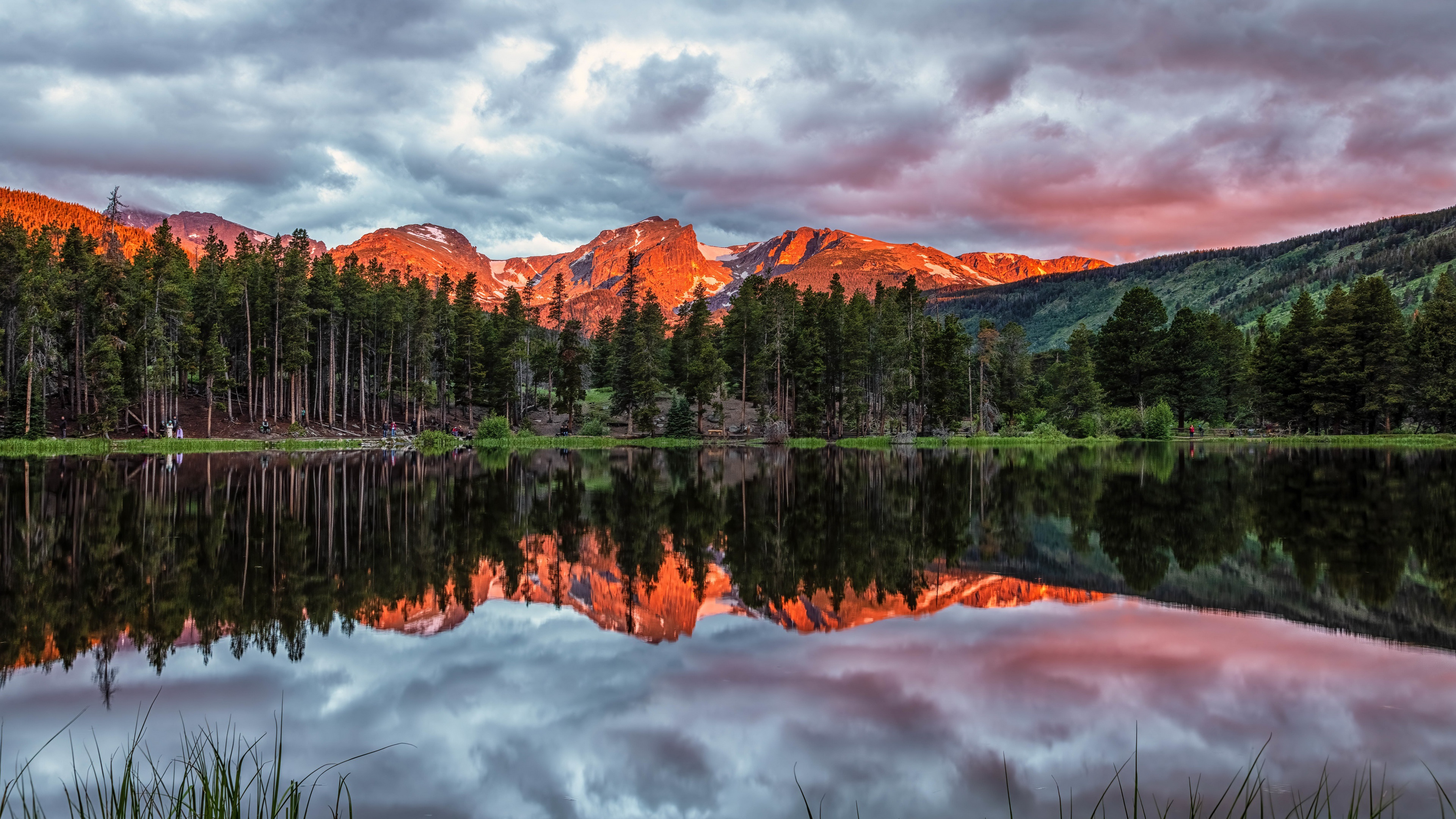 Download Rocky Mountains Nature Reflection 4k Ultra HD Wallpaper