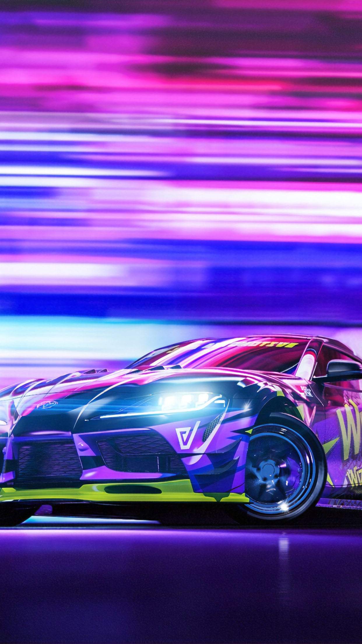 Toyota Supra Wallpaper 4K, Drift, Colorful