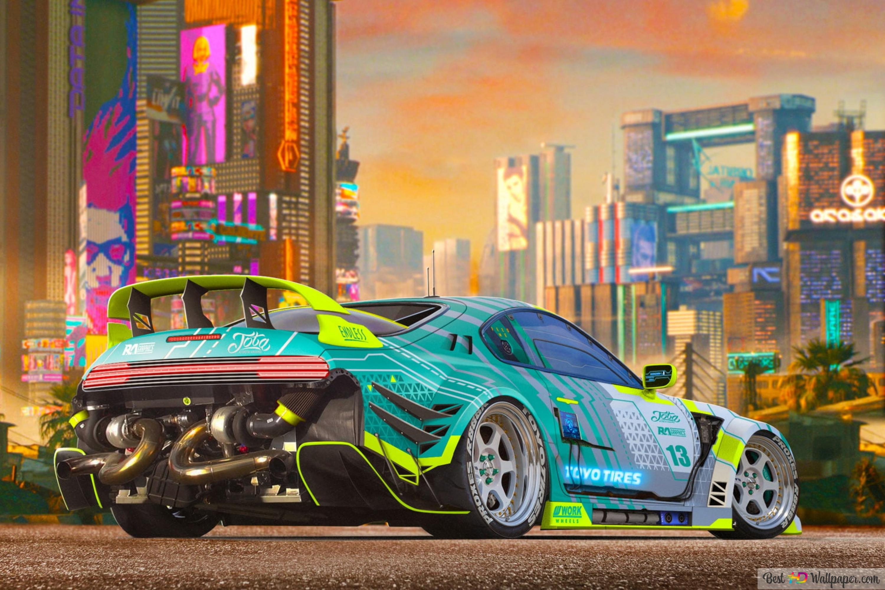 Colorful toyota supra 4K wallpaper download