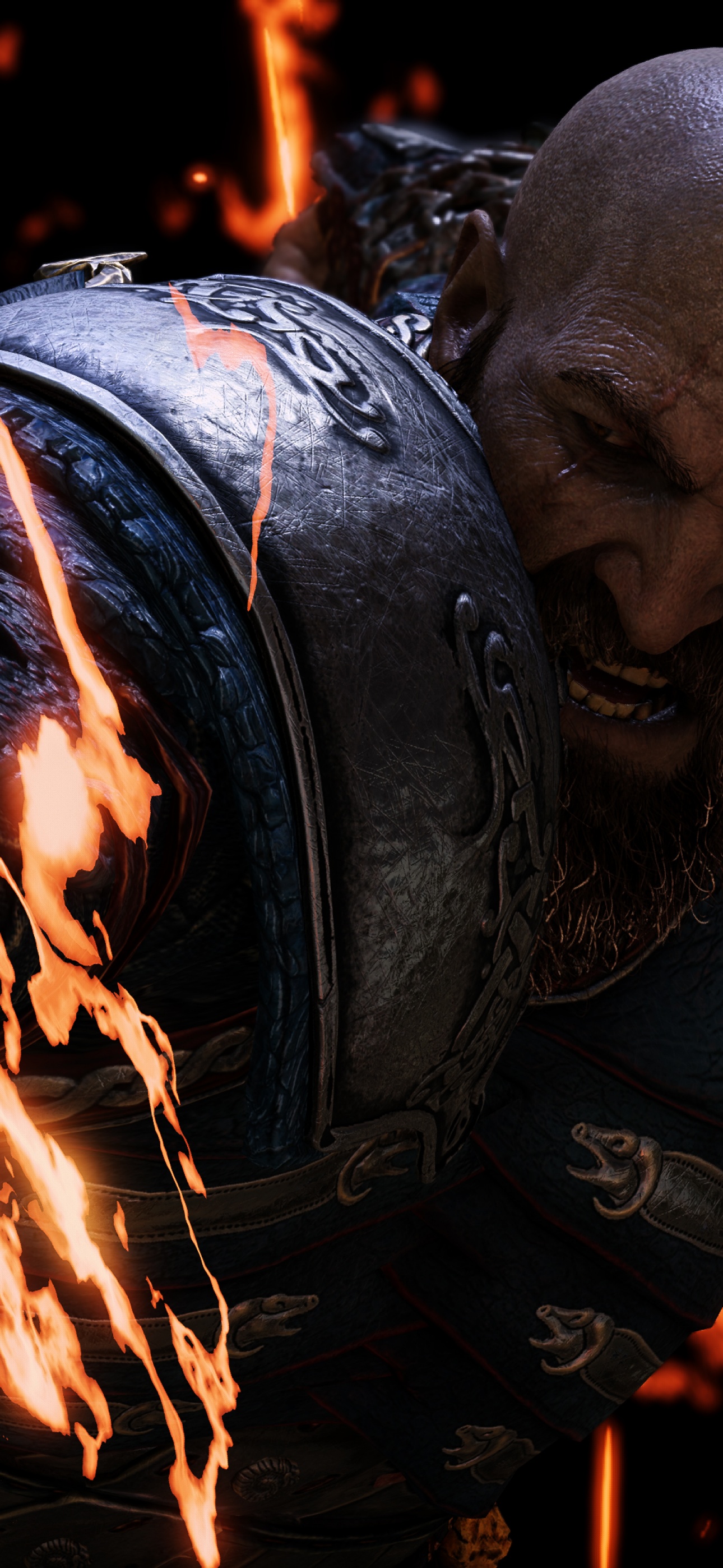 Kratos Wallpaper 4K, Rage, God of War, Fire