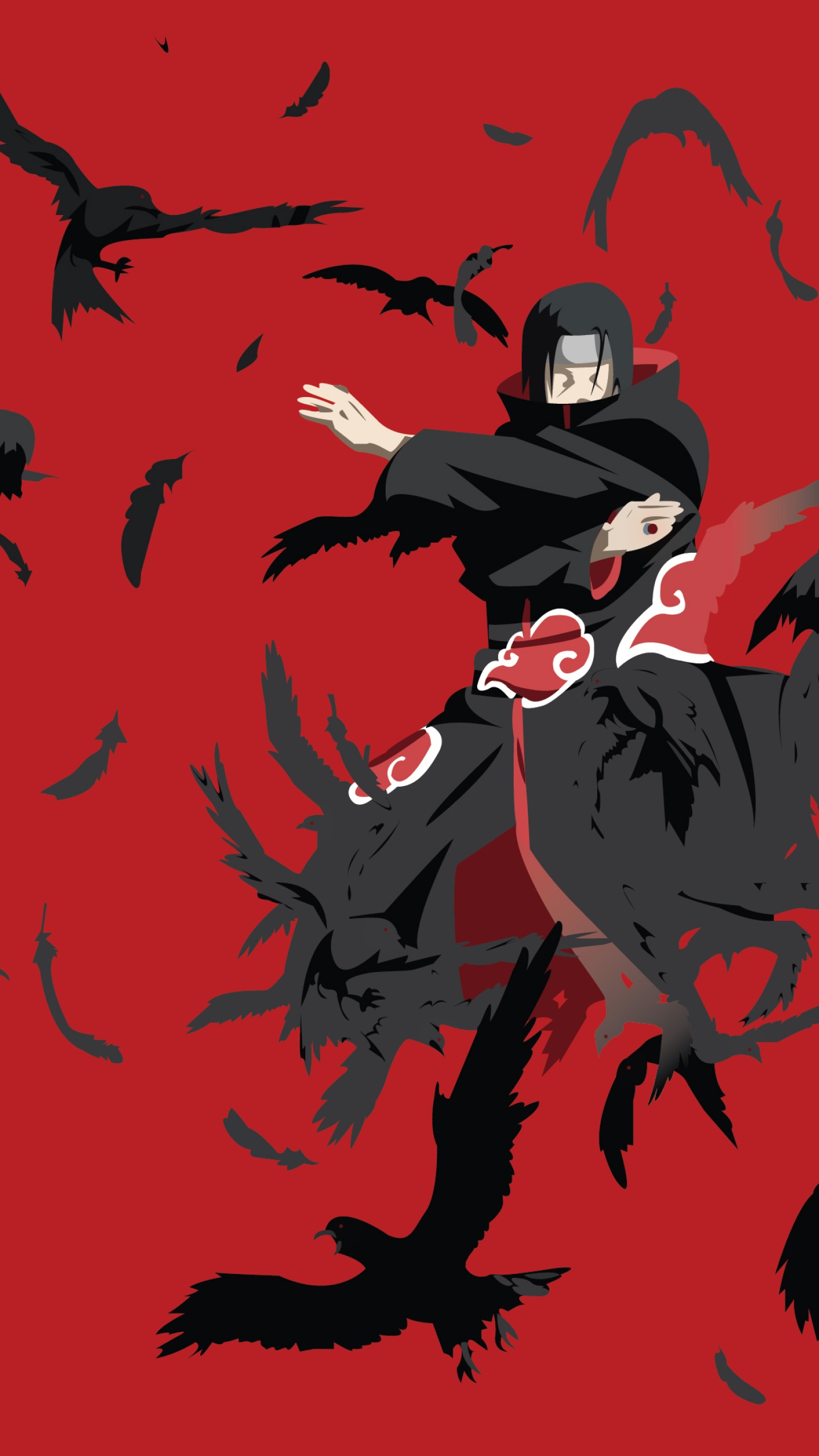 Itachi Uchiha Wallpaper 4K, Naruto, Red background