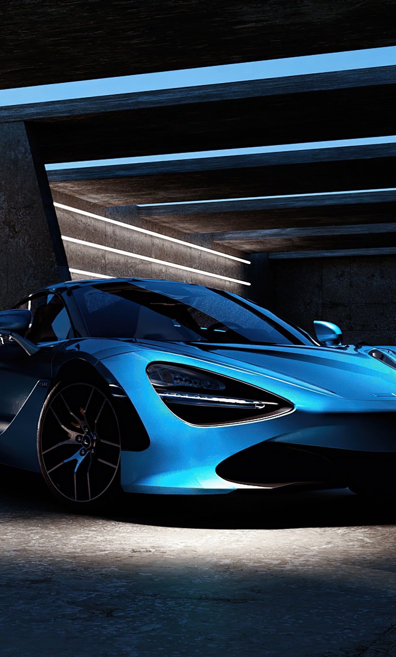 Download wallpaper 1280x2120 blue mclaren, sportcar, 2020, iphone 6 plus, 1280x2120 HD background, 26383