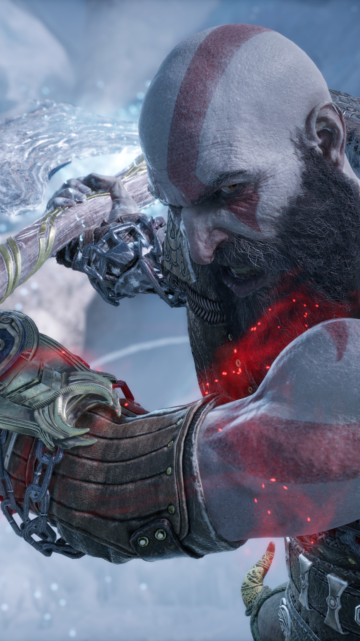God of War Ragnarök Wallpaper 4K, Leviathan Axe, Kratos