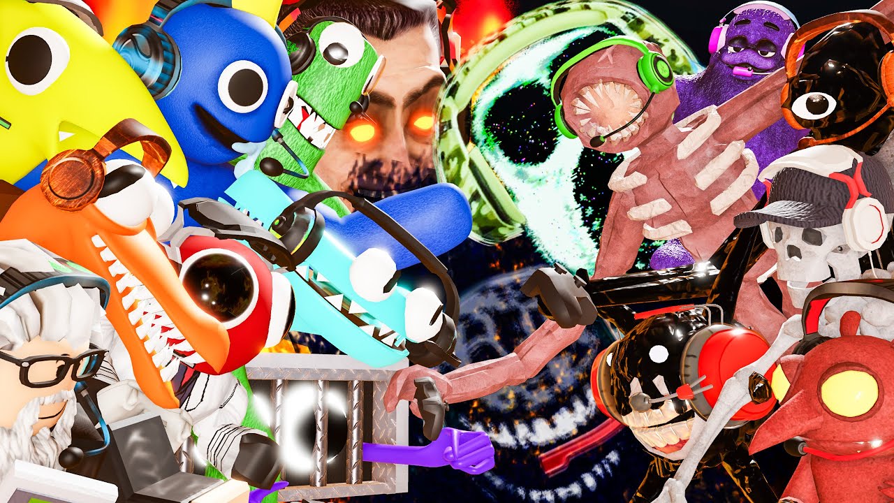 NEW* Doors Vs Rainbow Friends Monsters No Hide Challenge!