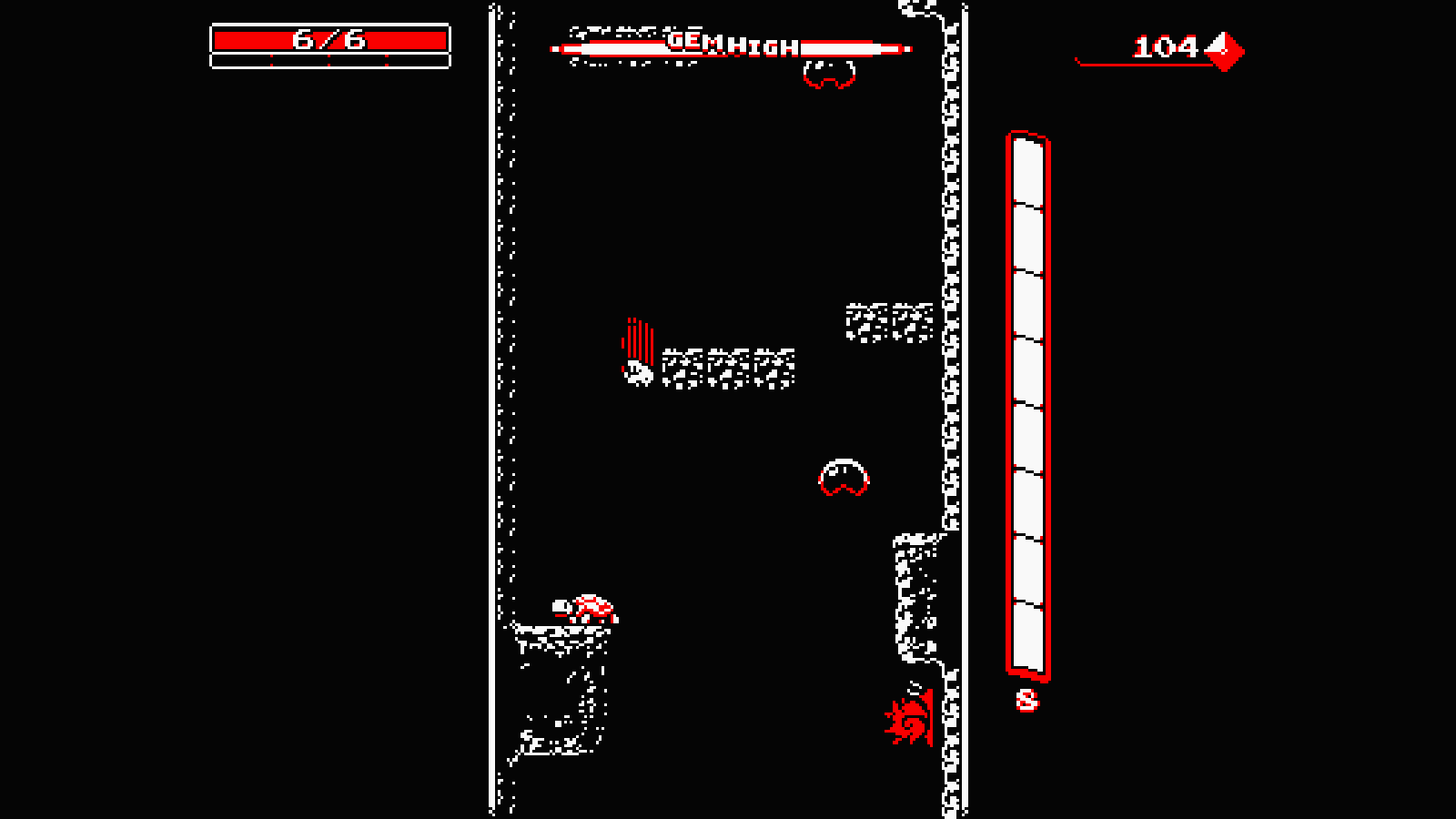 What does Gem High mean in Downwell?
