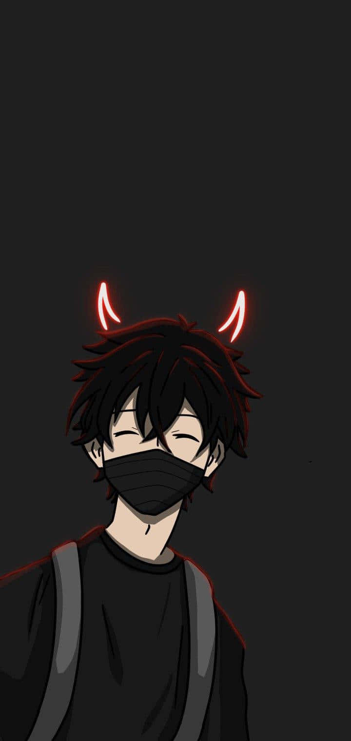 Download Demon Boy Wearing Black Anime Pfp Wallpaper