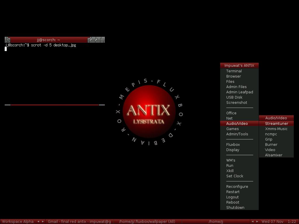 Royal Red antiX Fluxbox Theme