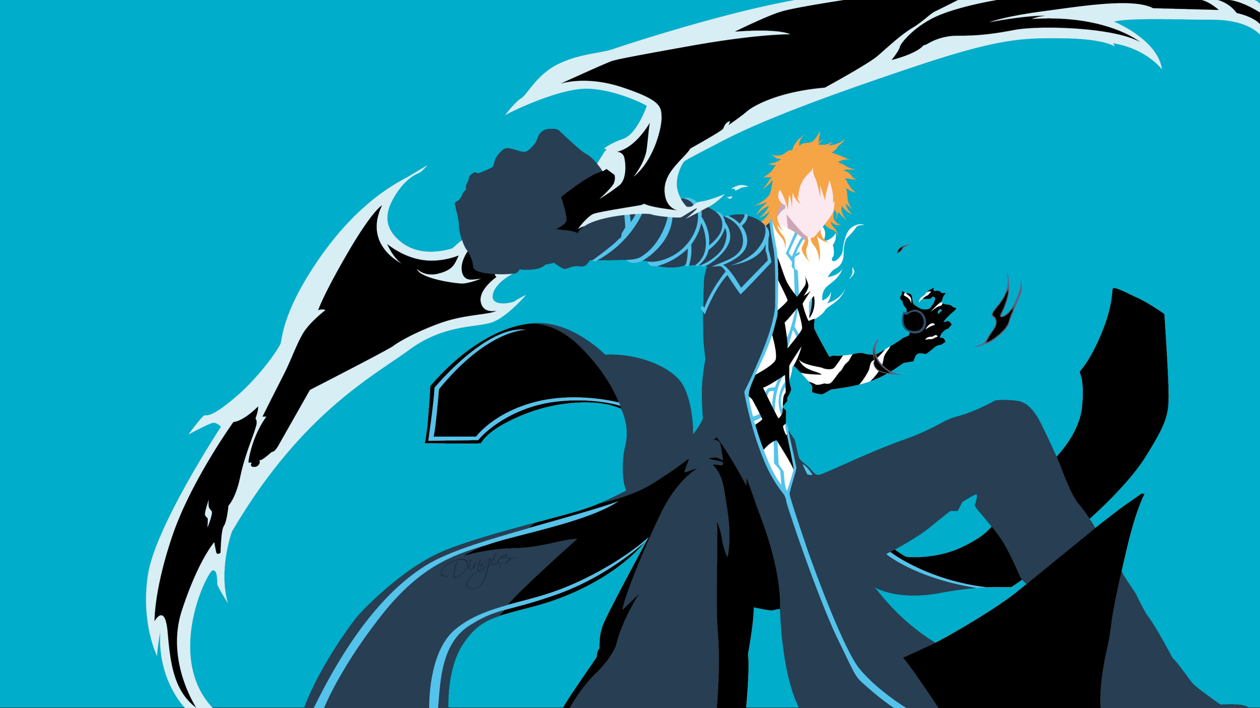 Ichigo Kurosaki Wallpaper 4K, Soul Reaper, Faceless, Bleach