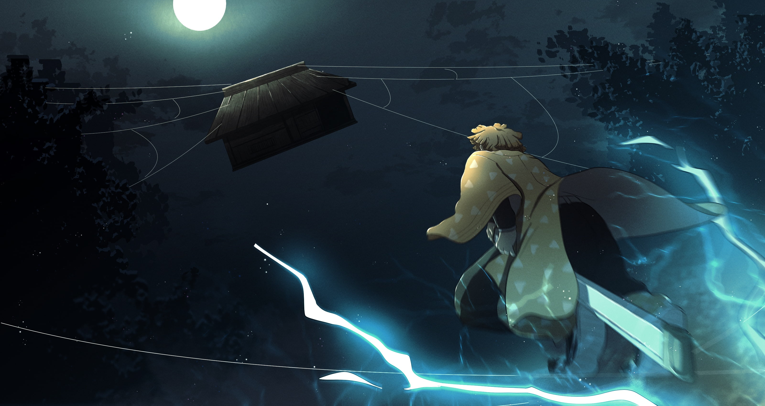 Wallpaper Anime, Demon Slayer Kimetsu No Yaiba, Zenitsu