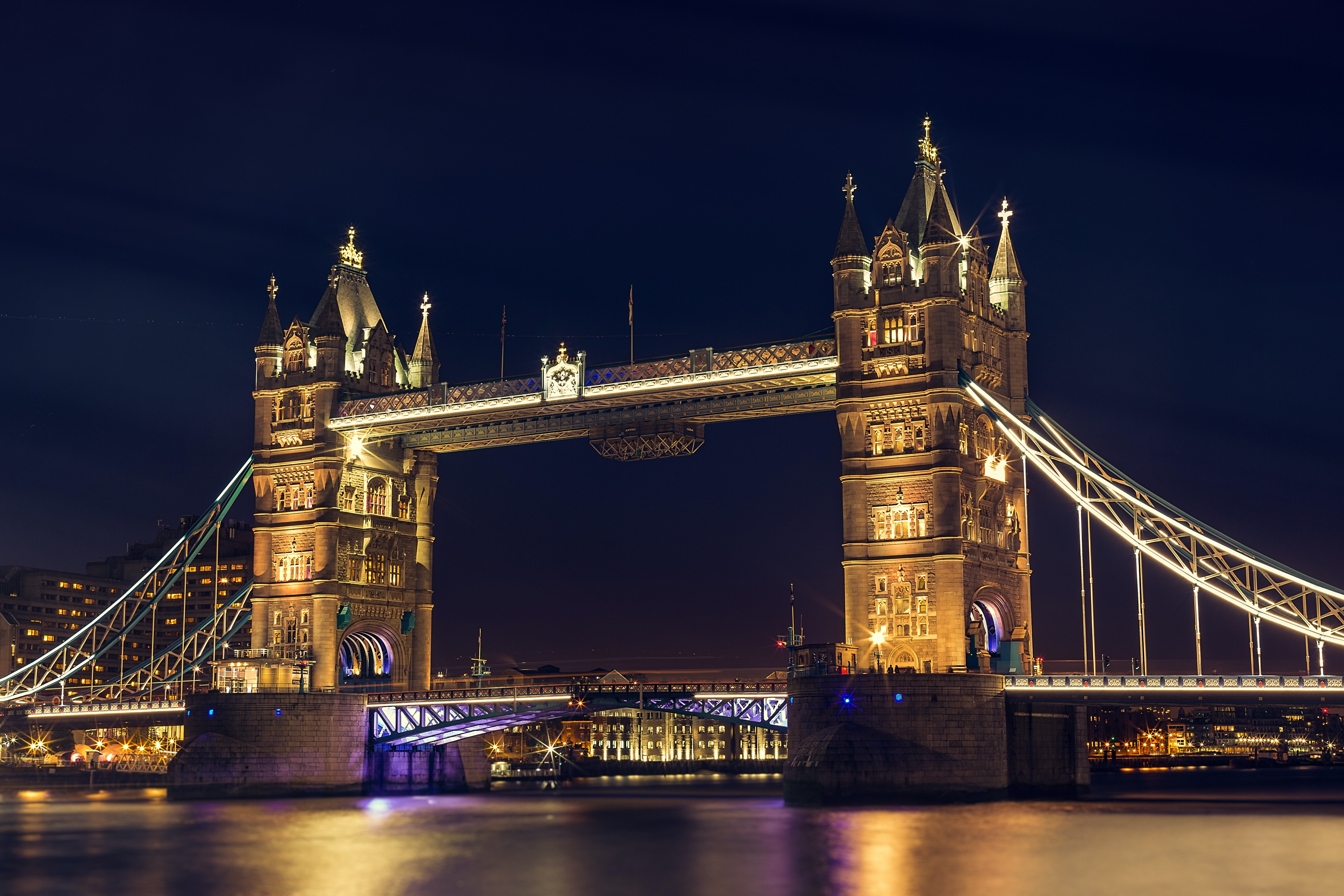 London Bridge Wallpaper 4K, United Kingdom, River Thames