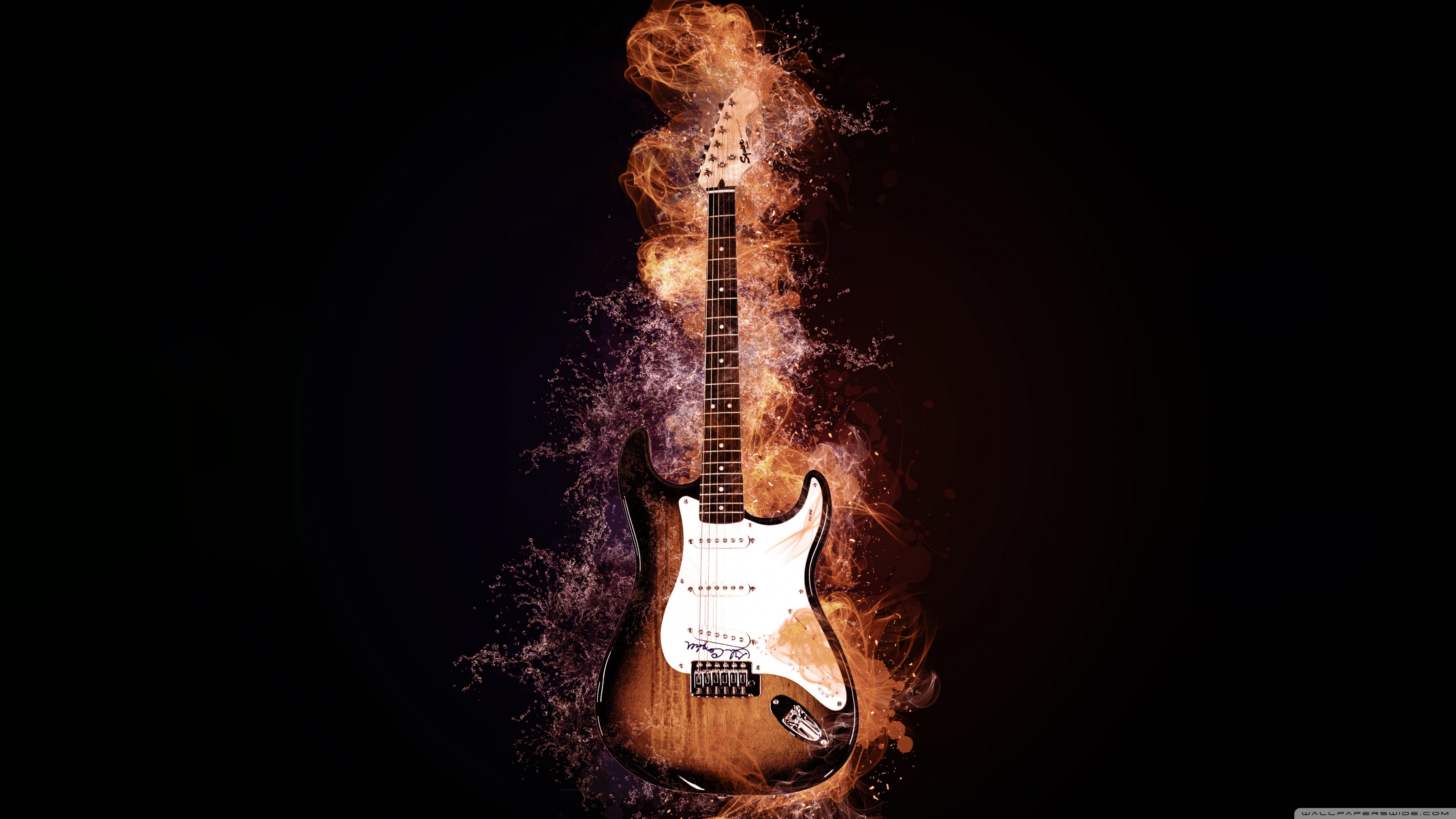 Creative Electric Guitar Ultra HD Desktop Background Wallpaper for 4K UHD TV, Tablet