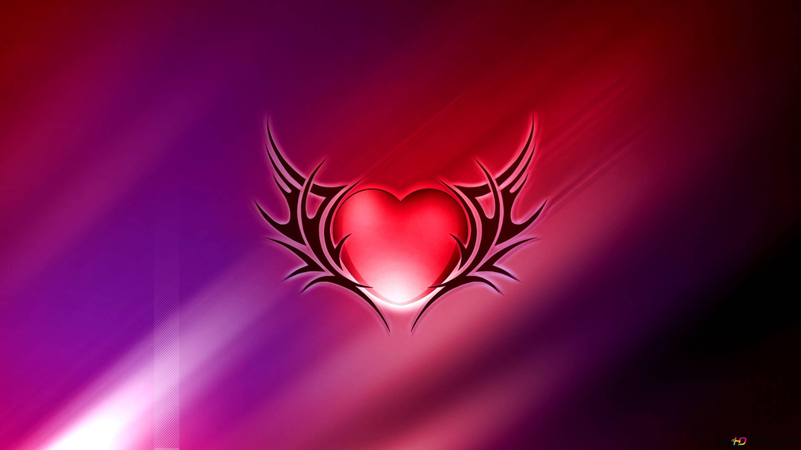 Valentine's day artistic heart 2K wallpaper download