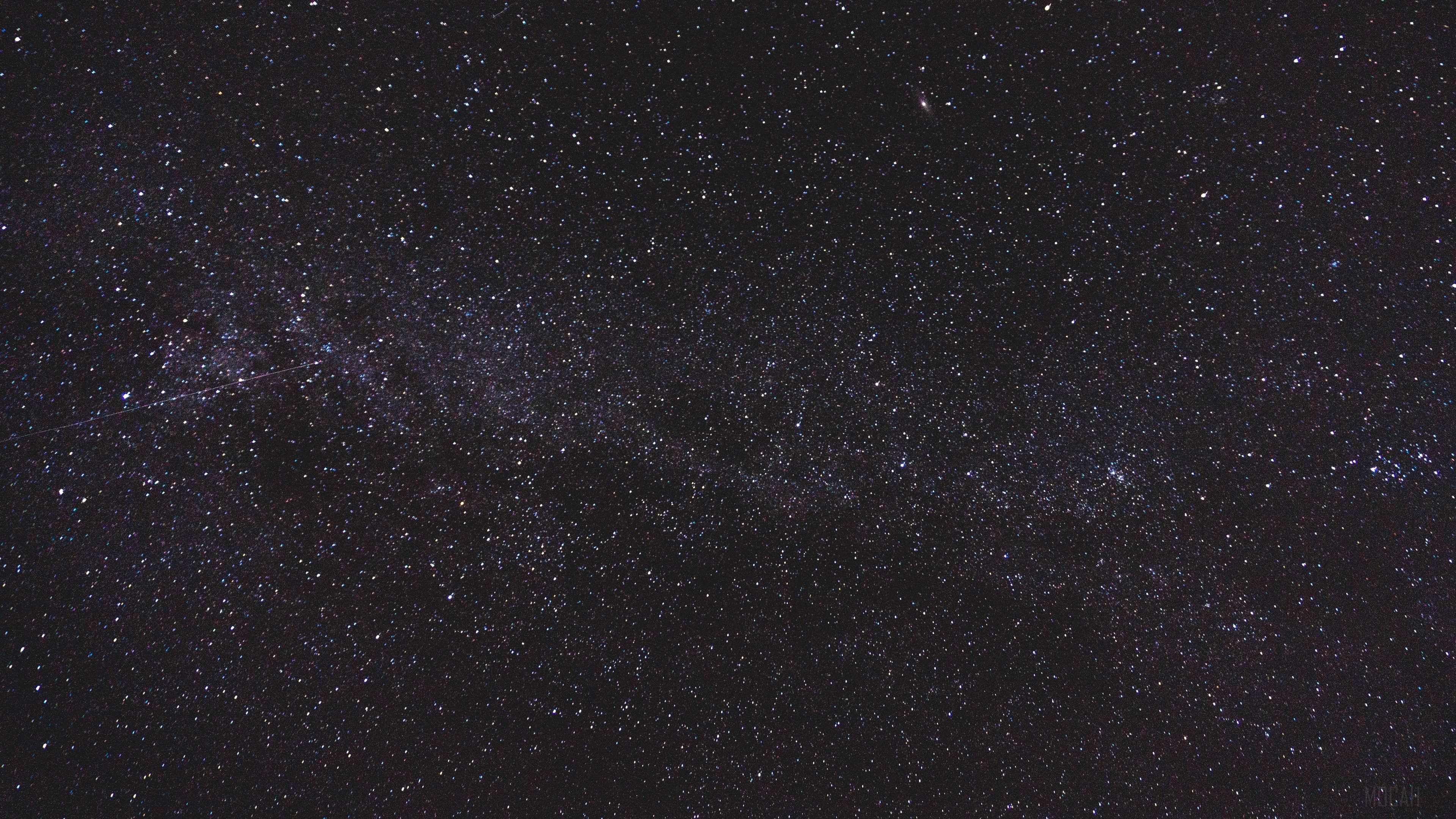 starry sky, shine, dark, radiance 4k Gallery HD Wallpaper