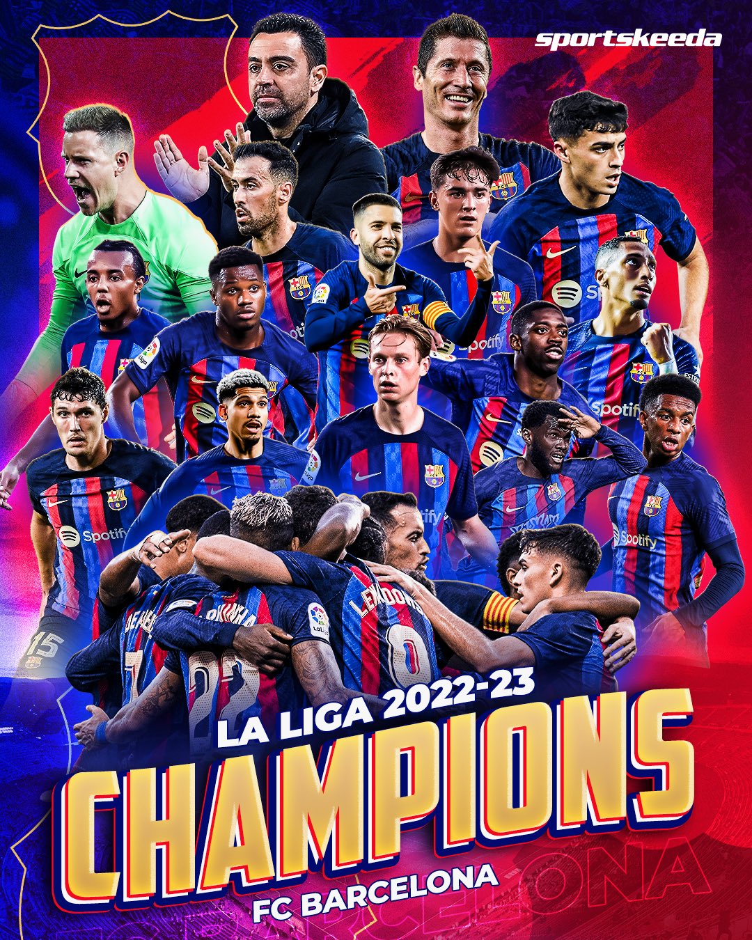 Sportskeeda Football Barcelona end their four year wait to seal their 2️⃣7️⃣th La Liga title!