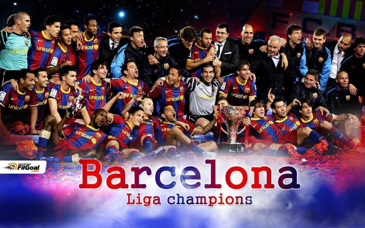 Download La Liga Champions FC Barcelona Wallpaper