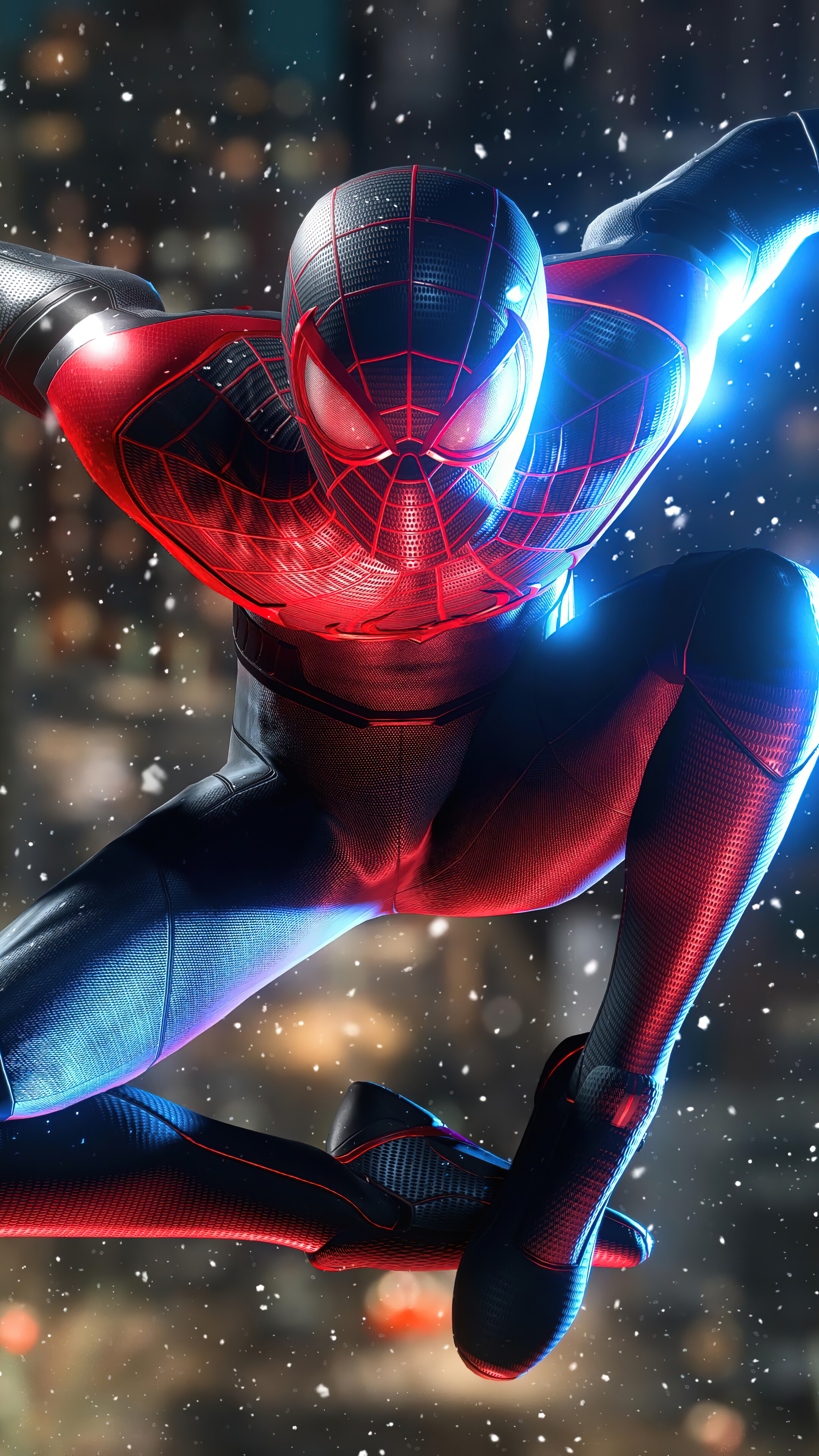 Free download Spider Man Miles Morales Jump HD 4K Wallpaper 81841 [2160x3840] for your Desktop, Mobile & Tablet. Explore 4k Wallpaper for Mobile. Wallpaper for Mobile, Wallpaper for Mobile, 4K Mobile Wallpaper