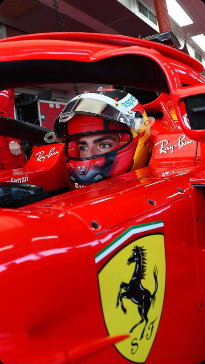 Download Carlos Sainz Jr During Azerbaijan Grand Prix Wallpaper