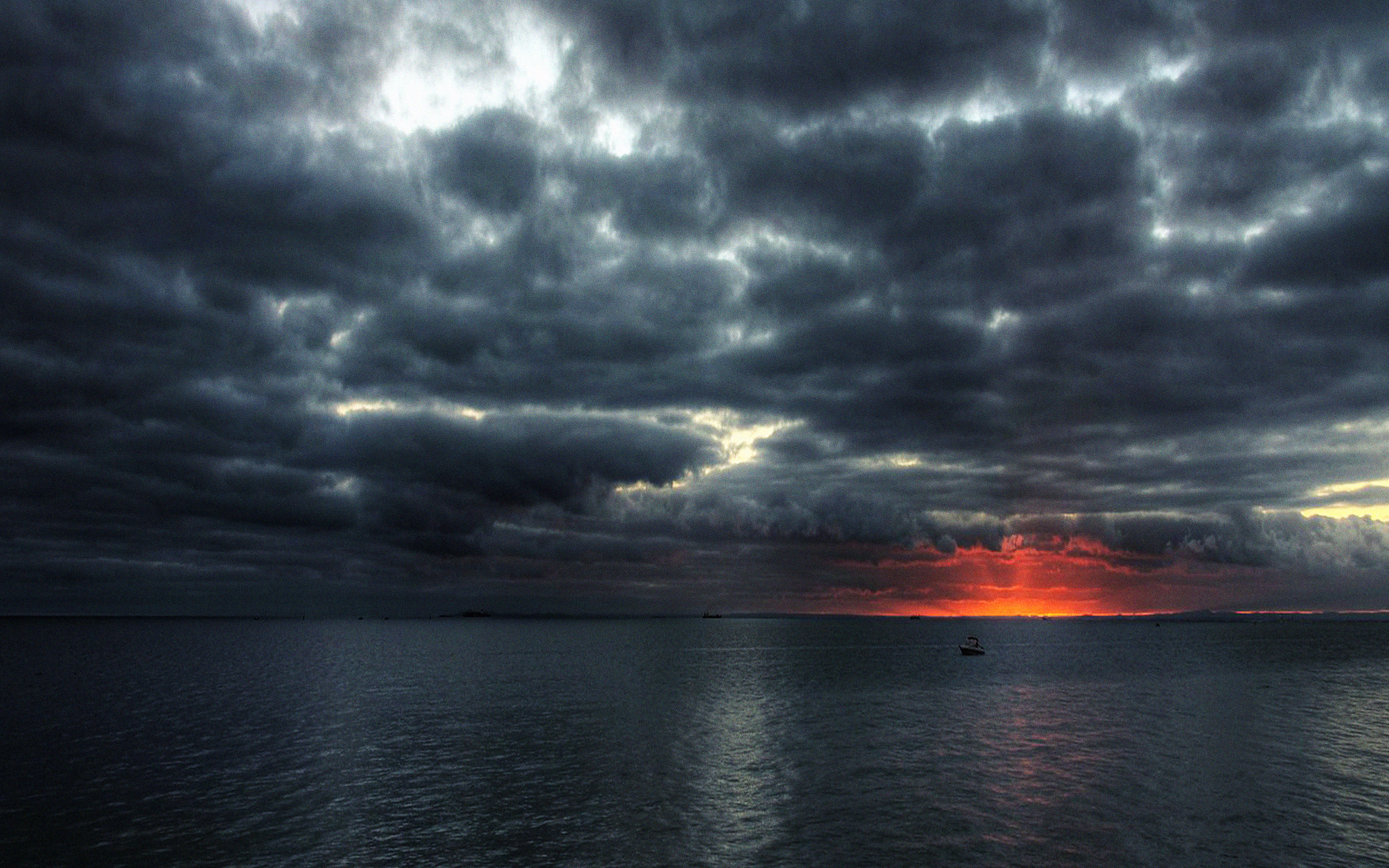 wallpaper for desktop, laptop. wallpaper dark sea storm night ocean