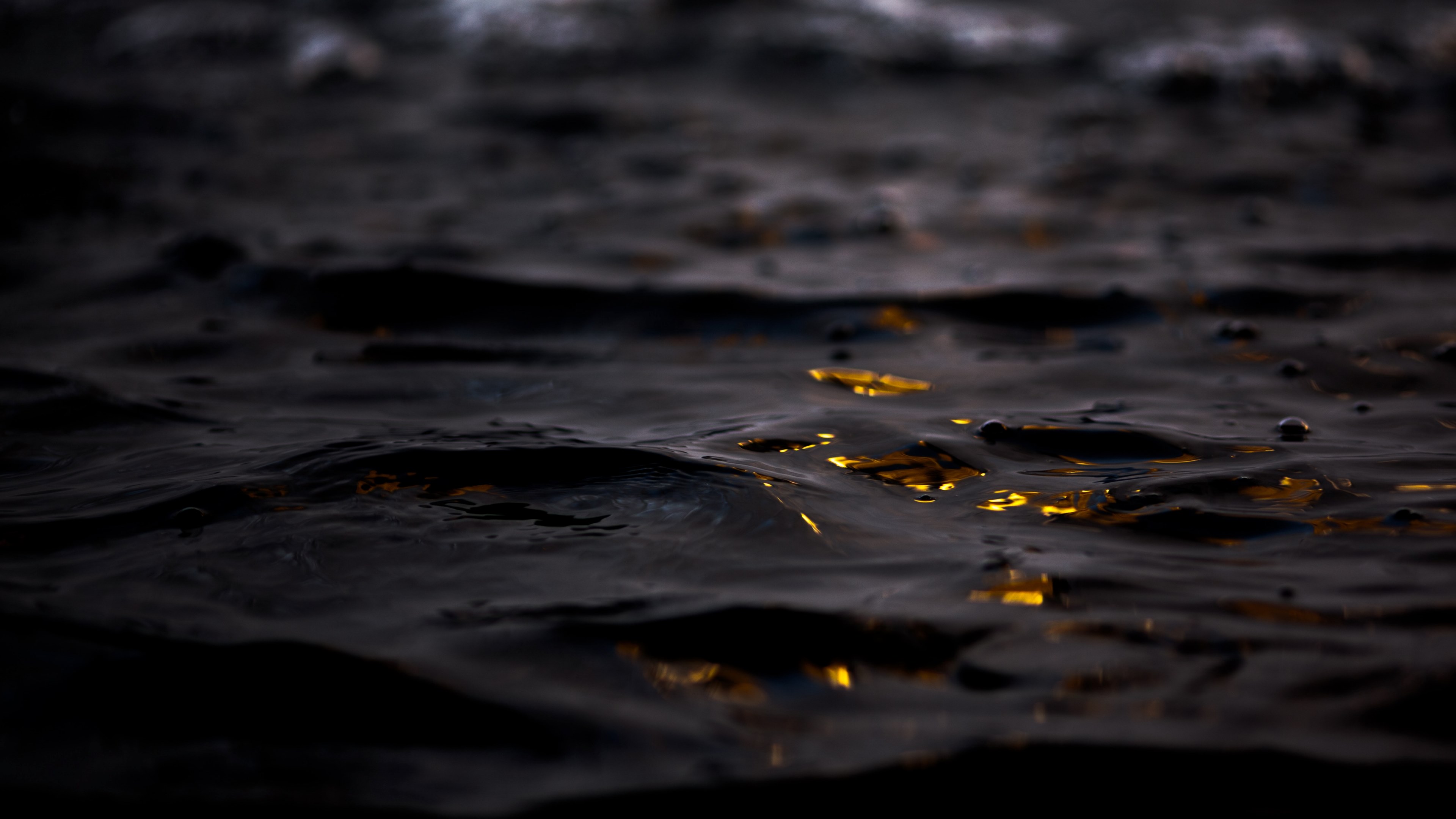 Wallpaper / water ripple dark and sea HD 4k wallpaper free download