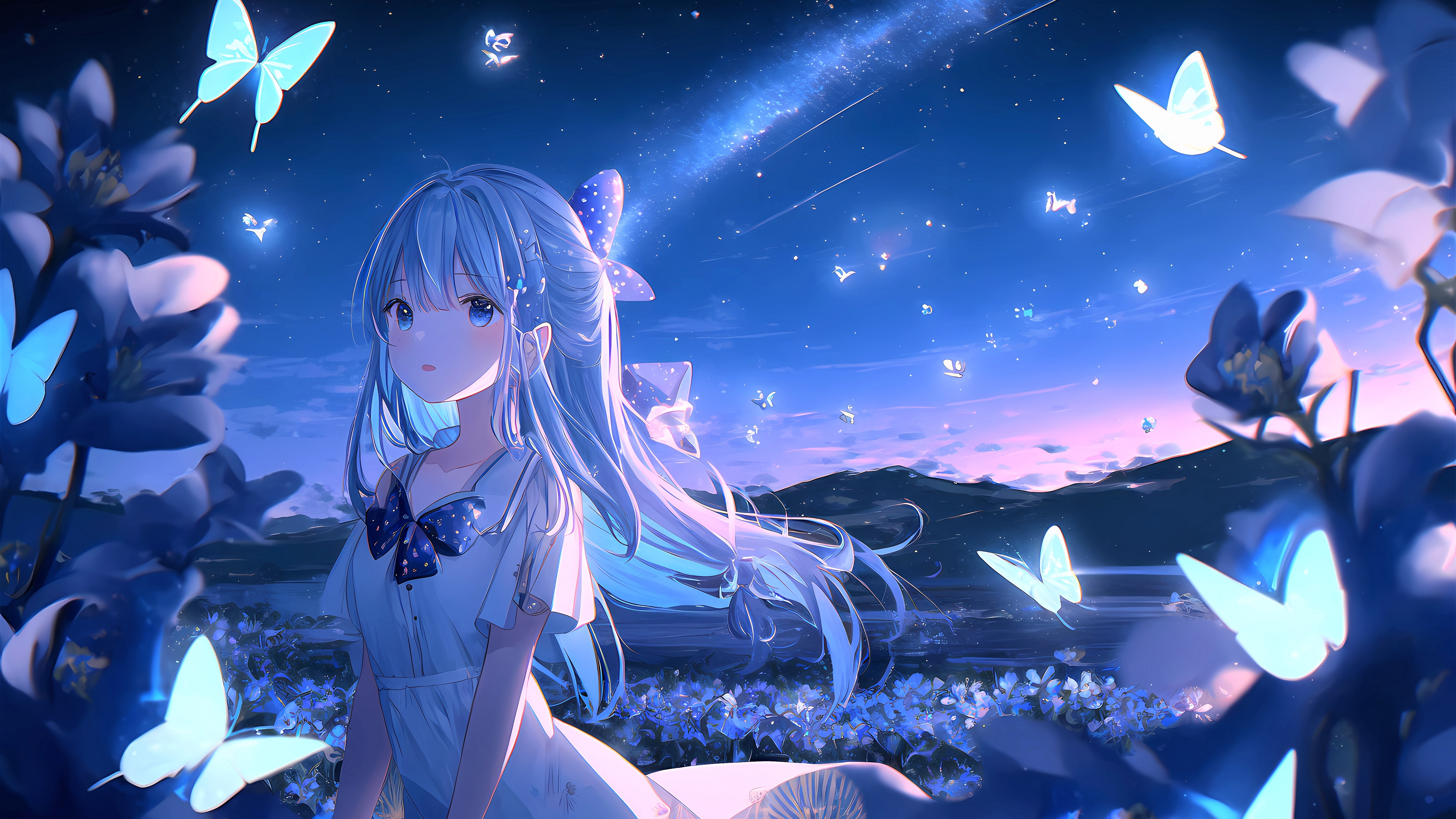 Anime girl Wallpaper 4K, Girly backgrounds, Surreal, Fairy