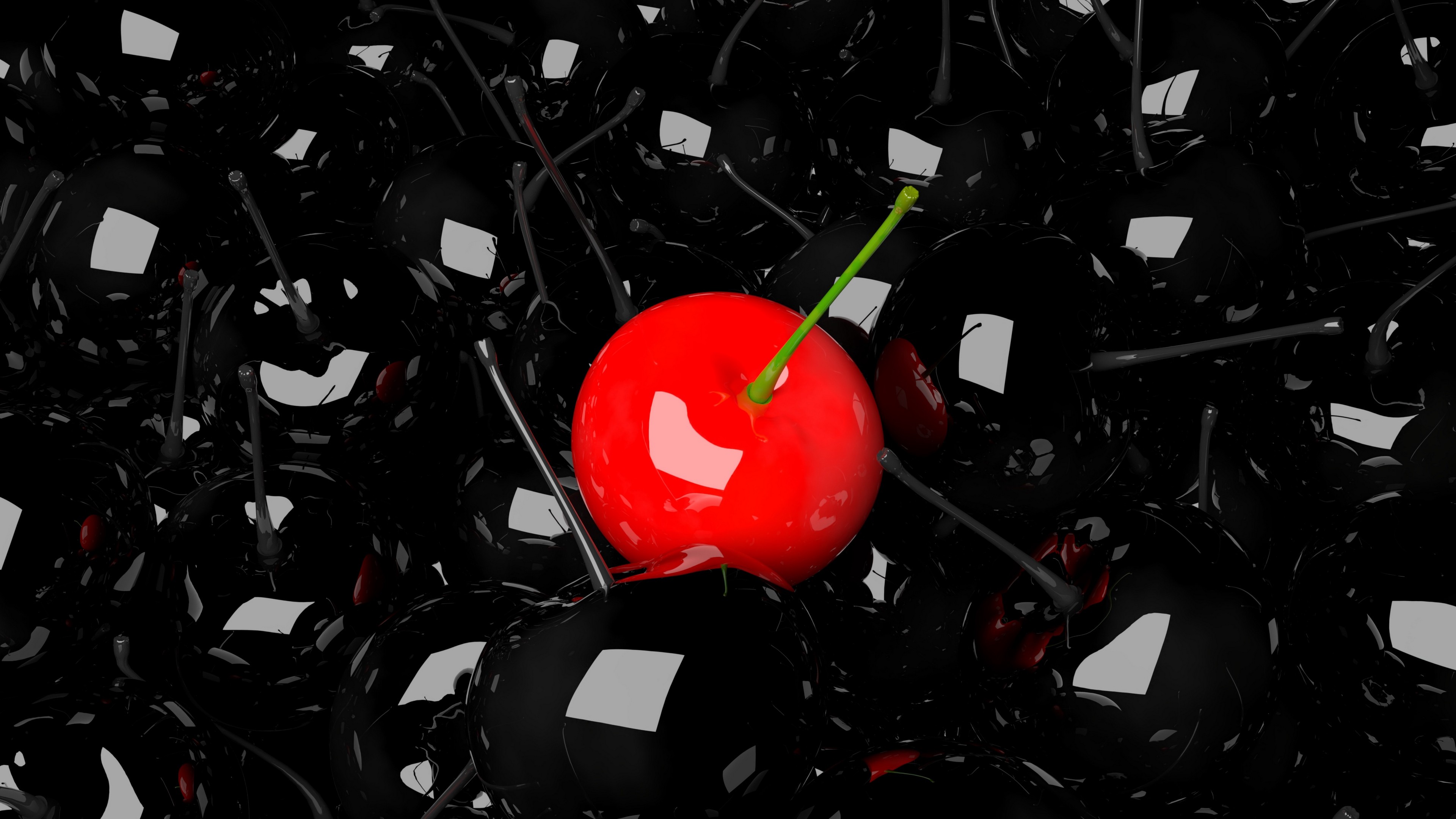 4K Cherry Berry 3D Wallpaper - [3840x2160]