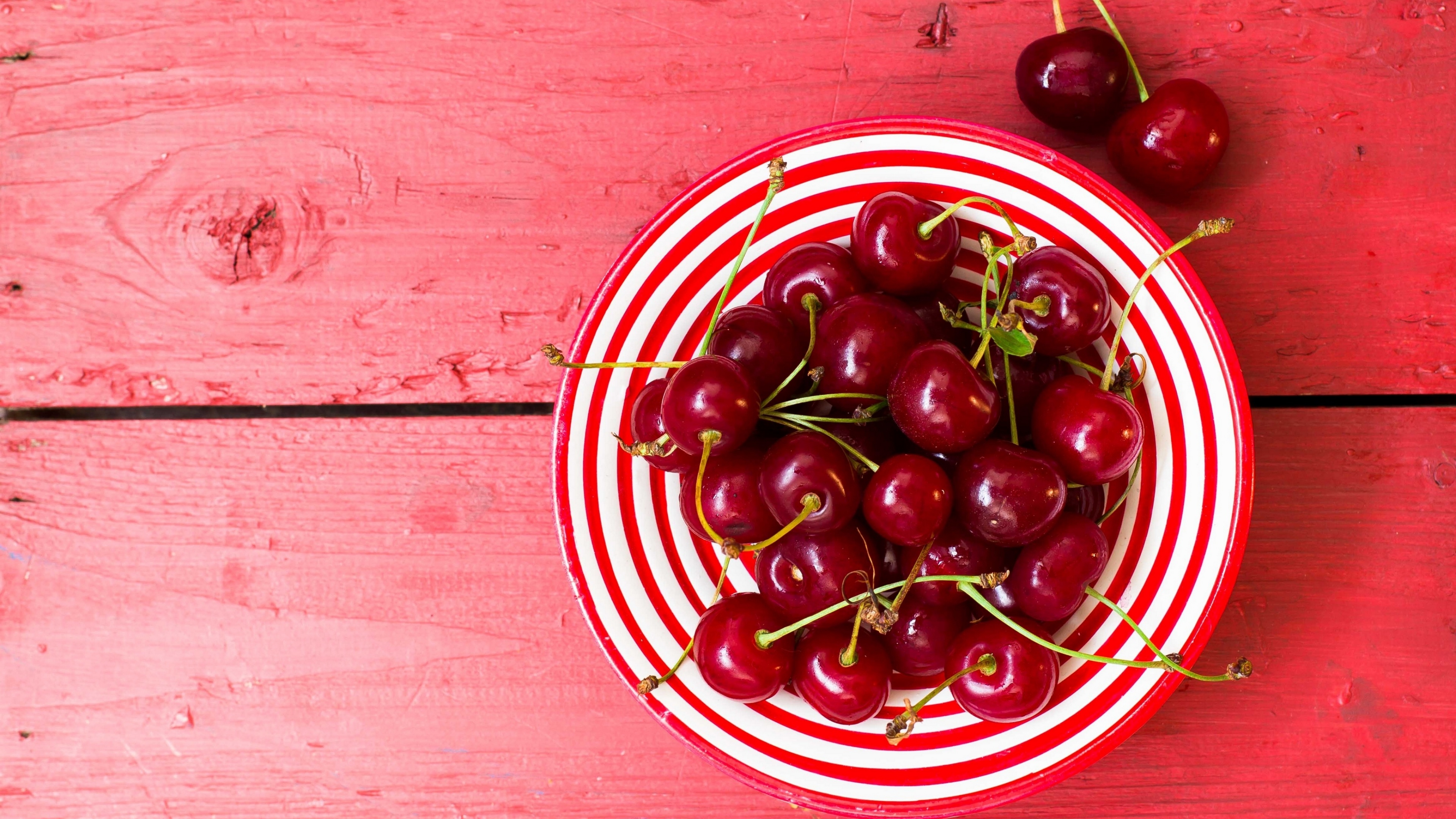 Cherries Wallpaper 4K, Cherry fruits, Bowl of fruits