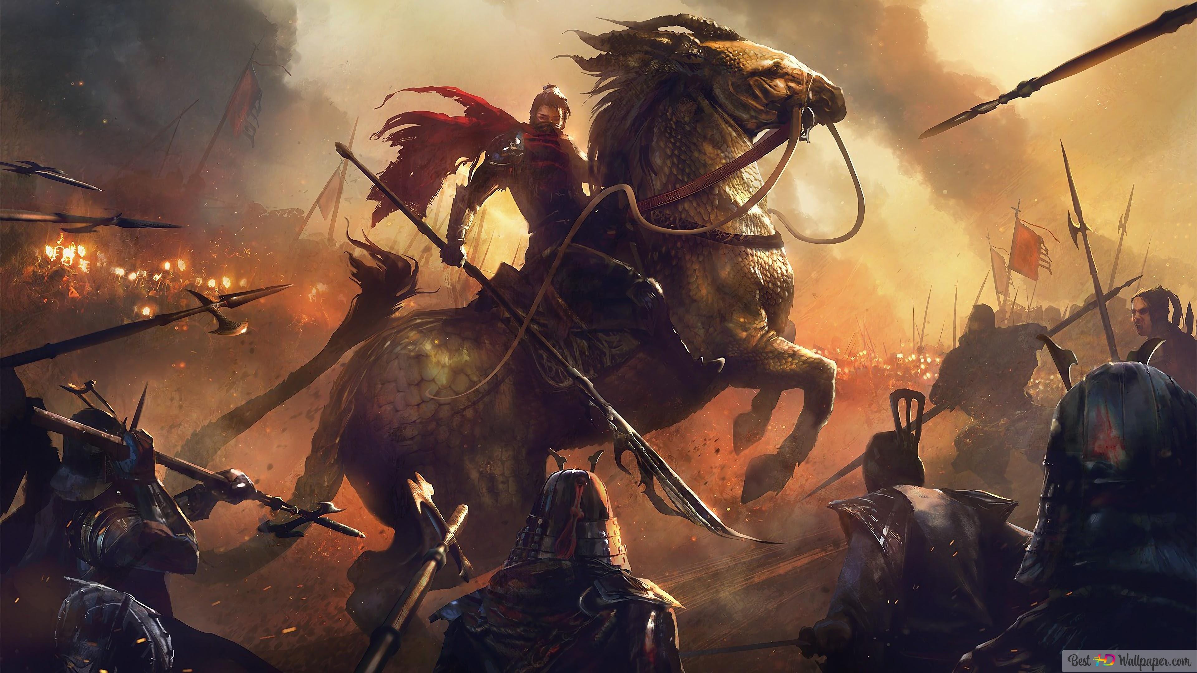 Warrior Battle 4K wallpaper download