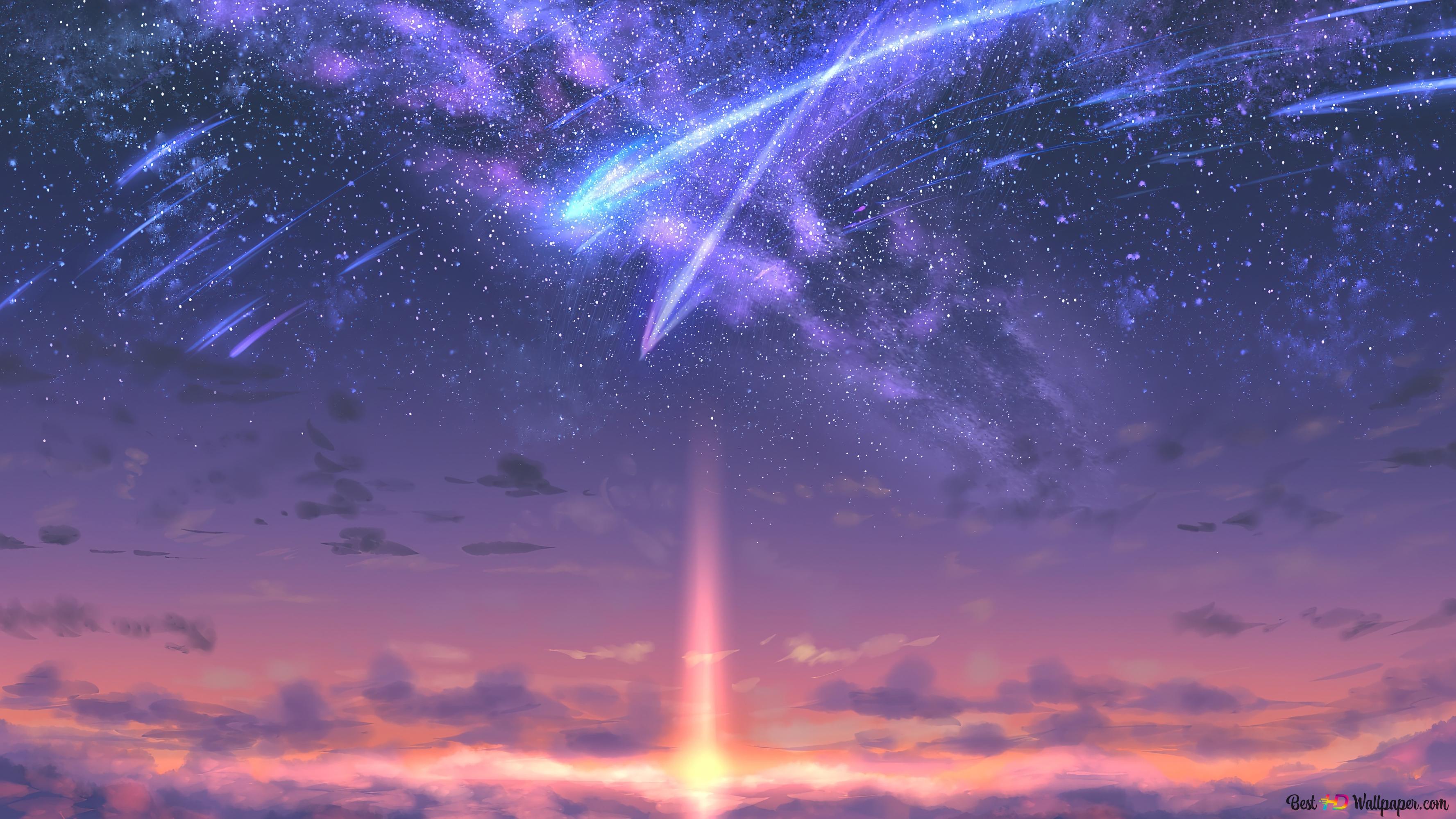 Evening Comet Falling 4K wallpaper download