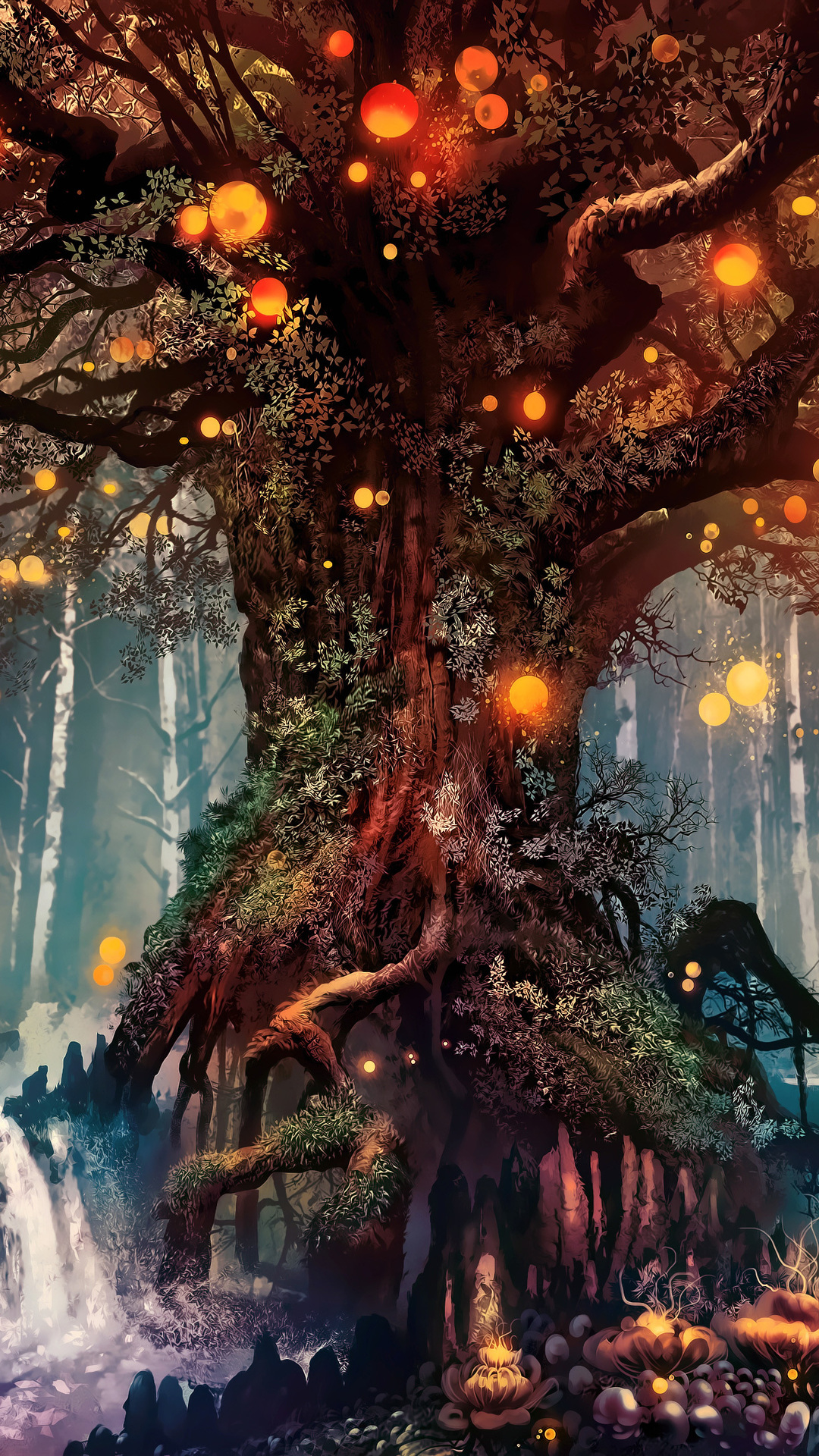 1080x1920 forest, fantasy, artwork, artist, digital art, HD for iPhone 6, 7, 8 wallpaper