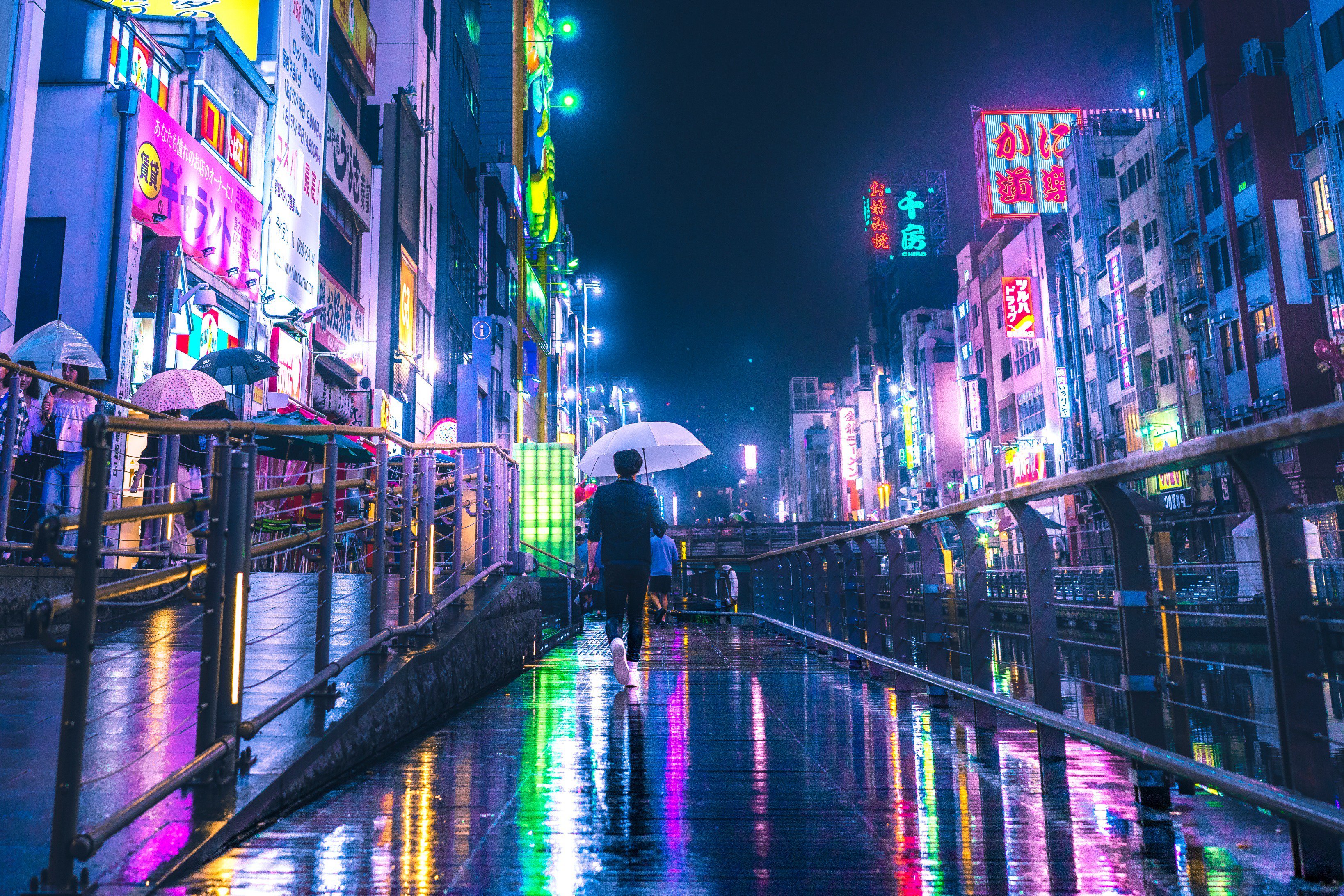 Free download Osaka Under the Rain HD wallpaper [3276x2184] for your Desktop, Mobile & Tablet. Explore 4K Neon Rain Wallpaper. Rain Wallpaper, Rain Wallpaper, Rain Drop Wallpaper