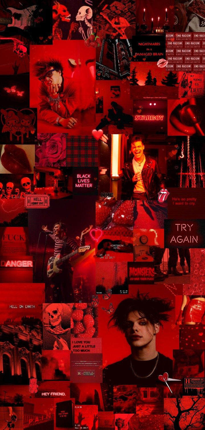YUNGBLUD red anesthetic wallpaper. Dark red wallpaper, Emo wallpaper, iPhone red wallpaper