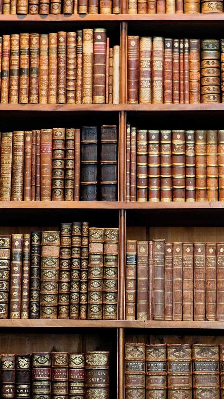 Library, bookshelf, books 750x1334