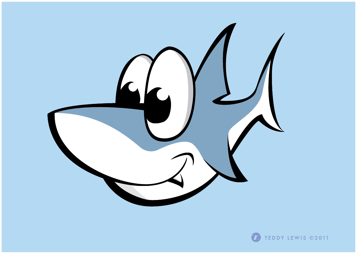 Shark Cartoon Clipart Image. Shark image, Shark art, Shark