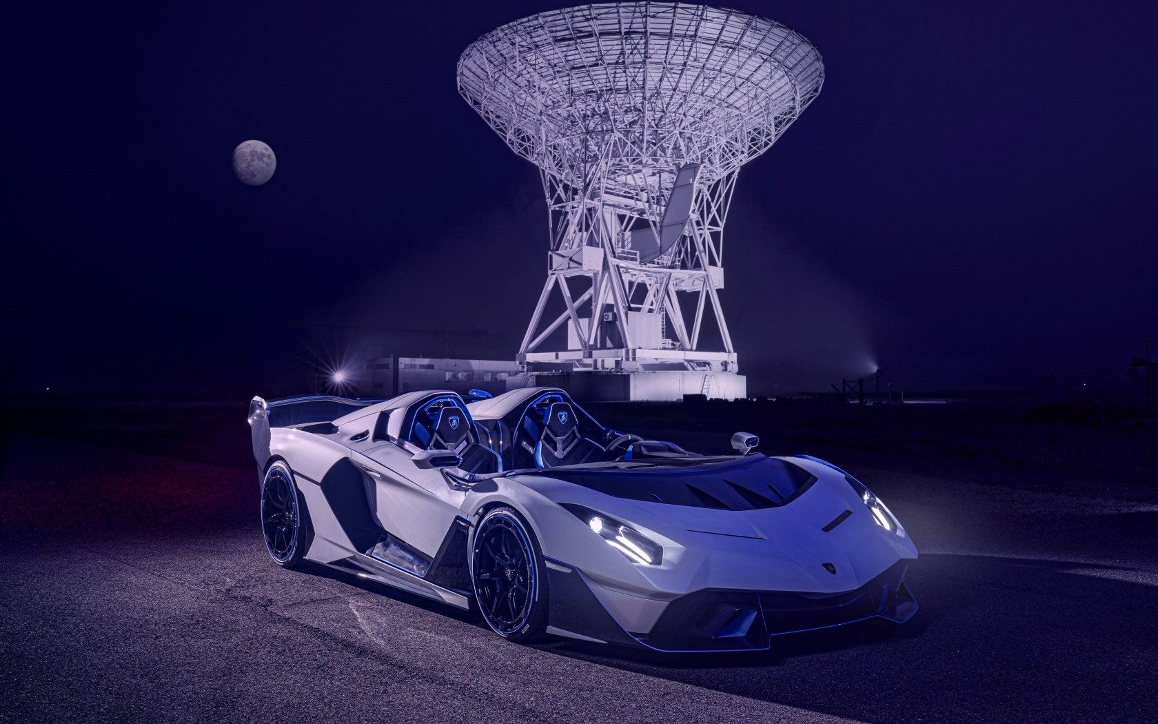 Lamborghini SC20 Wallpaper 4K, Supercar, 2021, Full moon, Night