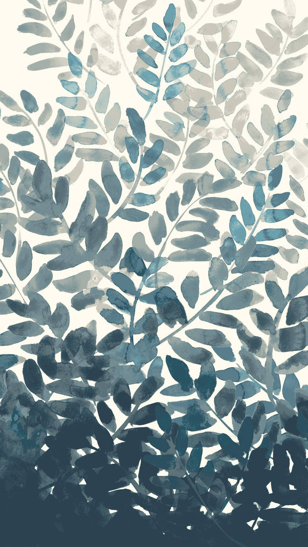 Download Blue Watercolor Plants Boho
