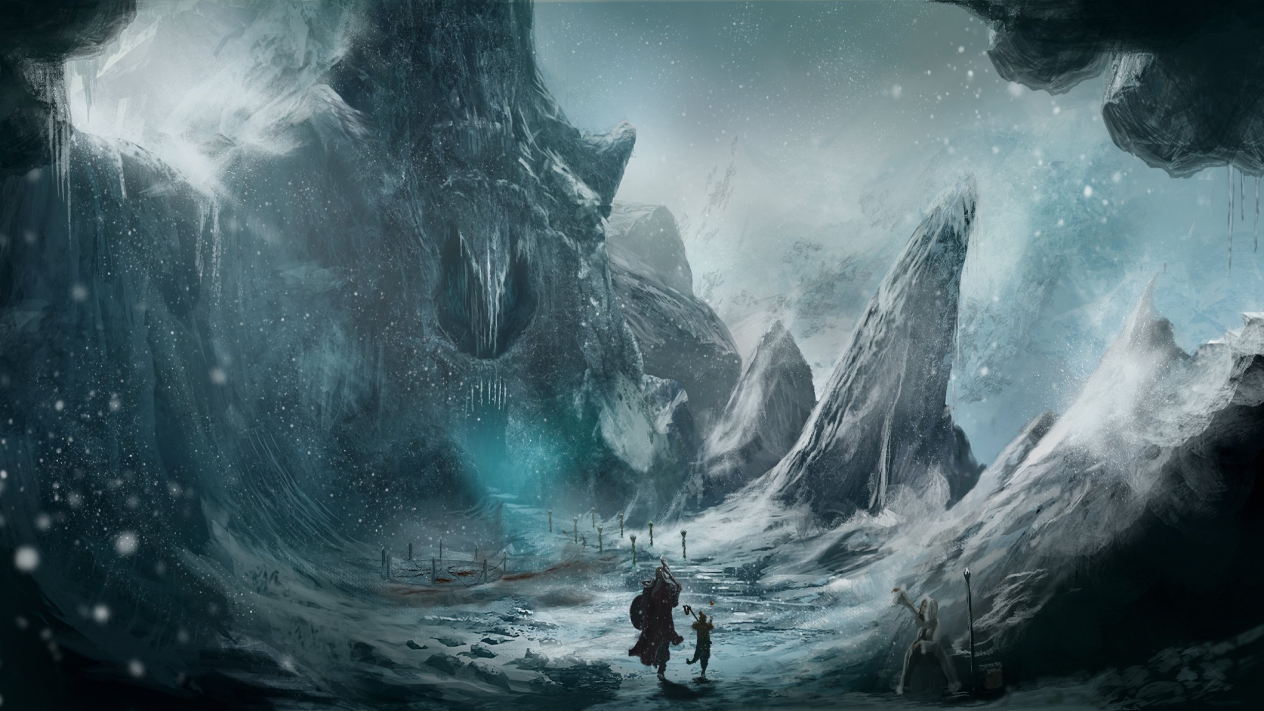 Wallpaper, 2560x1440 px, adventure, ART, artwork, fantasy, landscape, nature, warrior 2560x1440