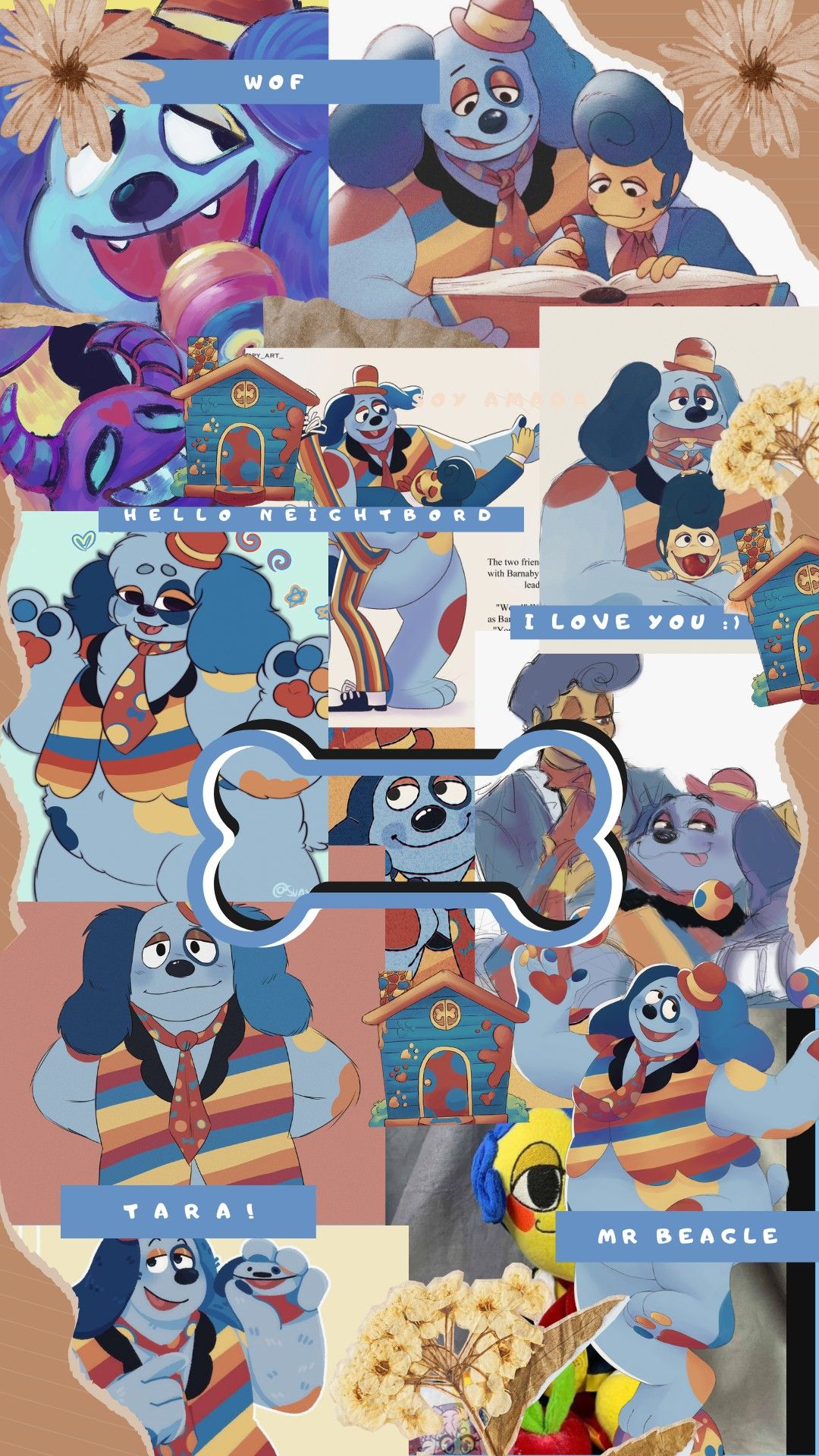 Barnaby Beagle Wallpaper -//WH//. Clown illustration, Cute drawings, Creepy games