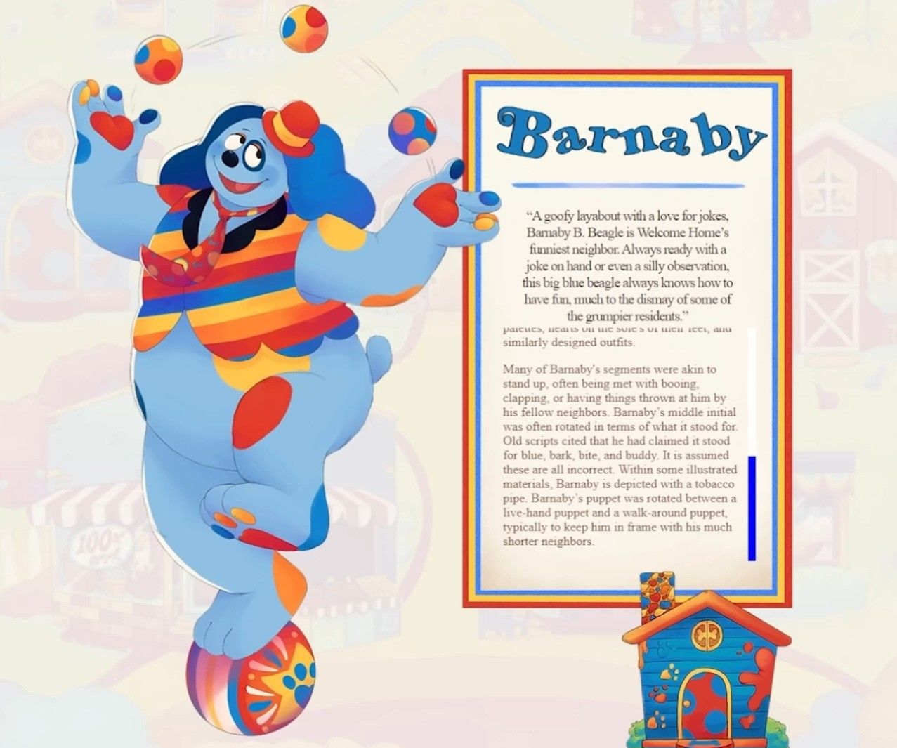 Barnaby, welcome home. Welcome home, Silly puppets, Welcome