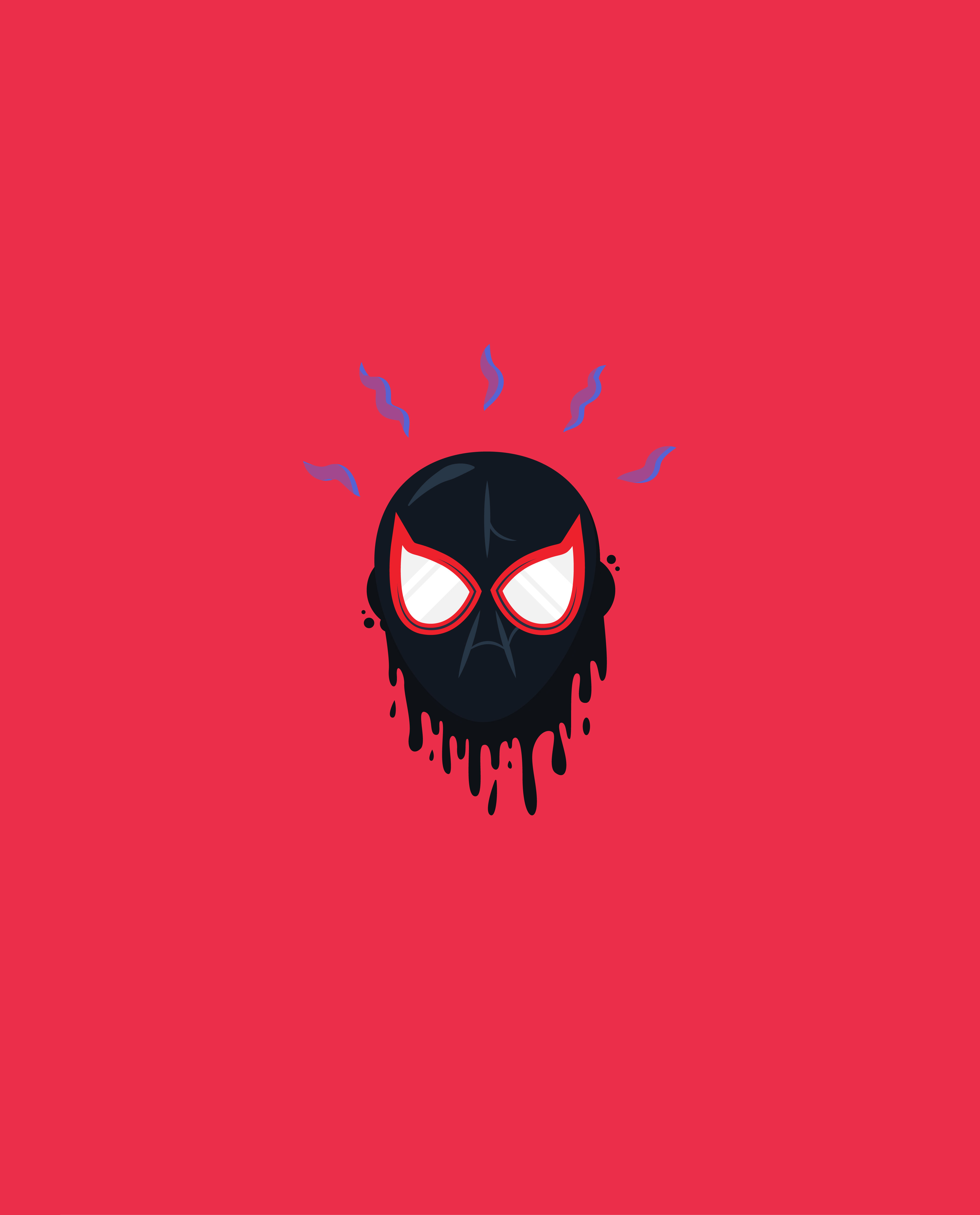 Miles Morales Wallpaper 4K, Spider Verse, Magenta Background