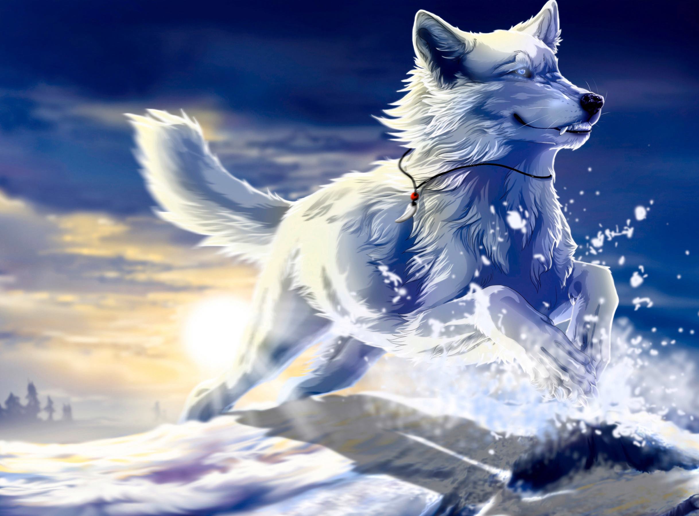 Digital Wolf Desktop Wallpaper